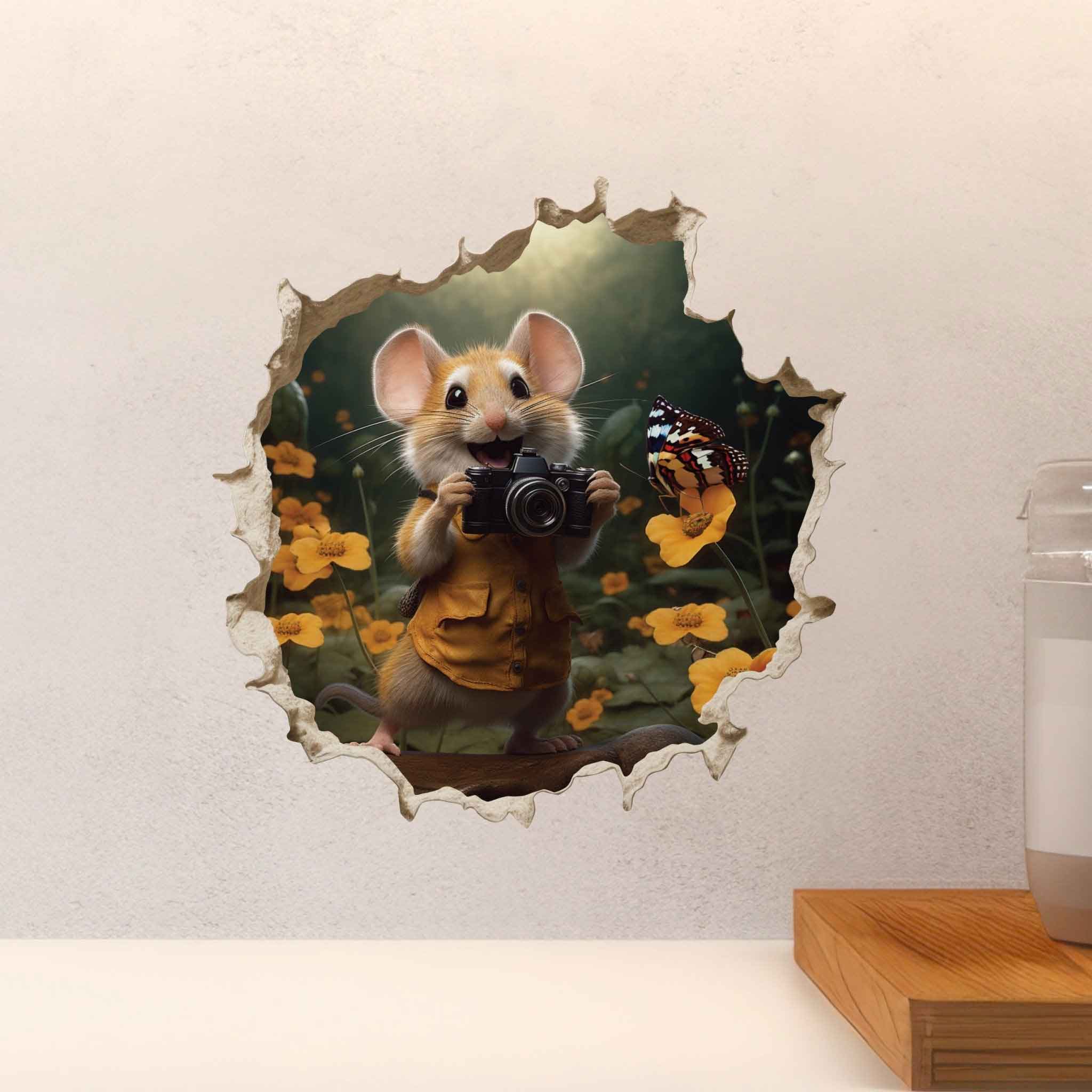 Photographer Mouse Hole Decal - My Wonderful Walls