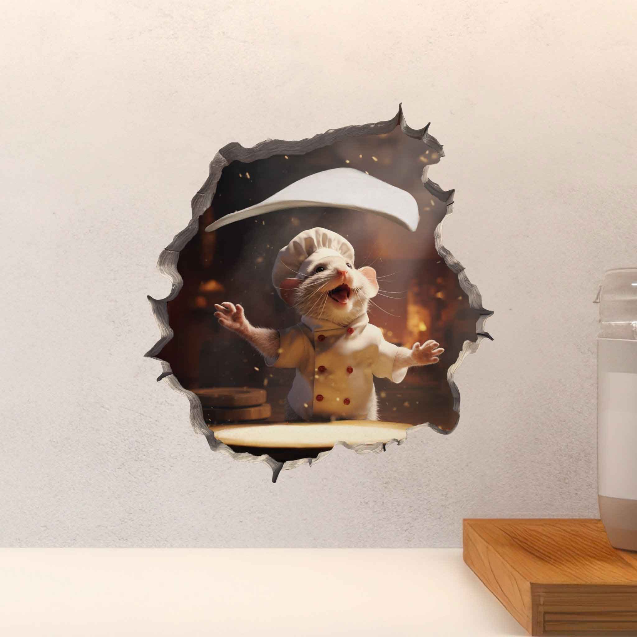 Pizza Mouse Hole Decal - My Wonderful Walls