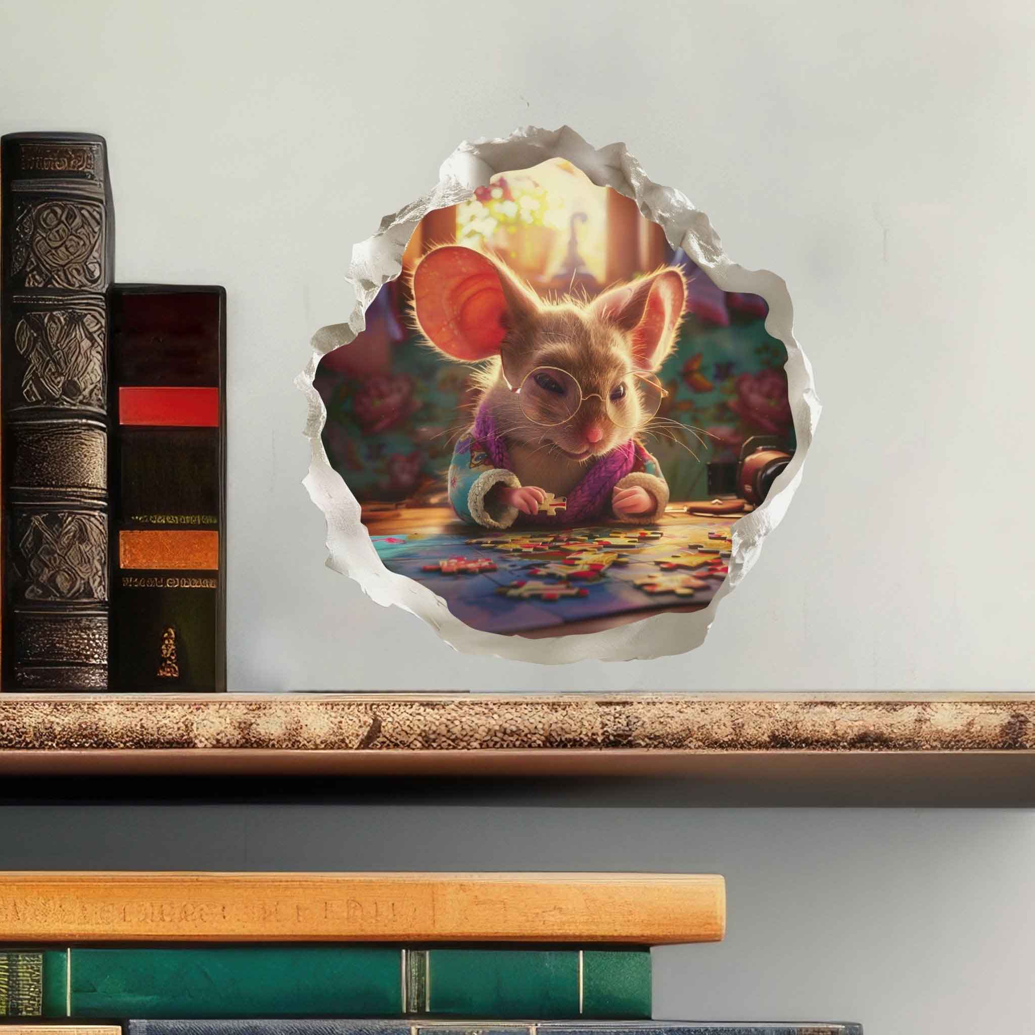 Puzzle Mouse Hole Decal - My Wonderful Walls