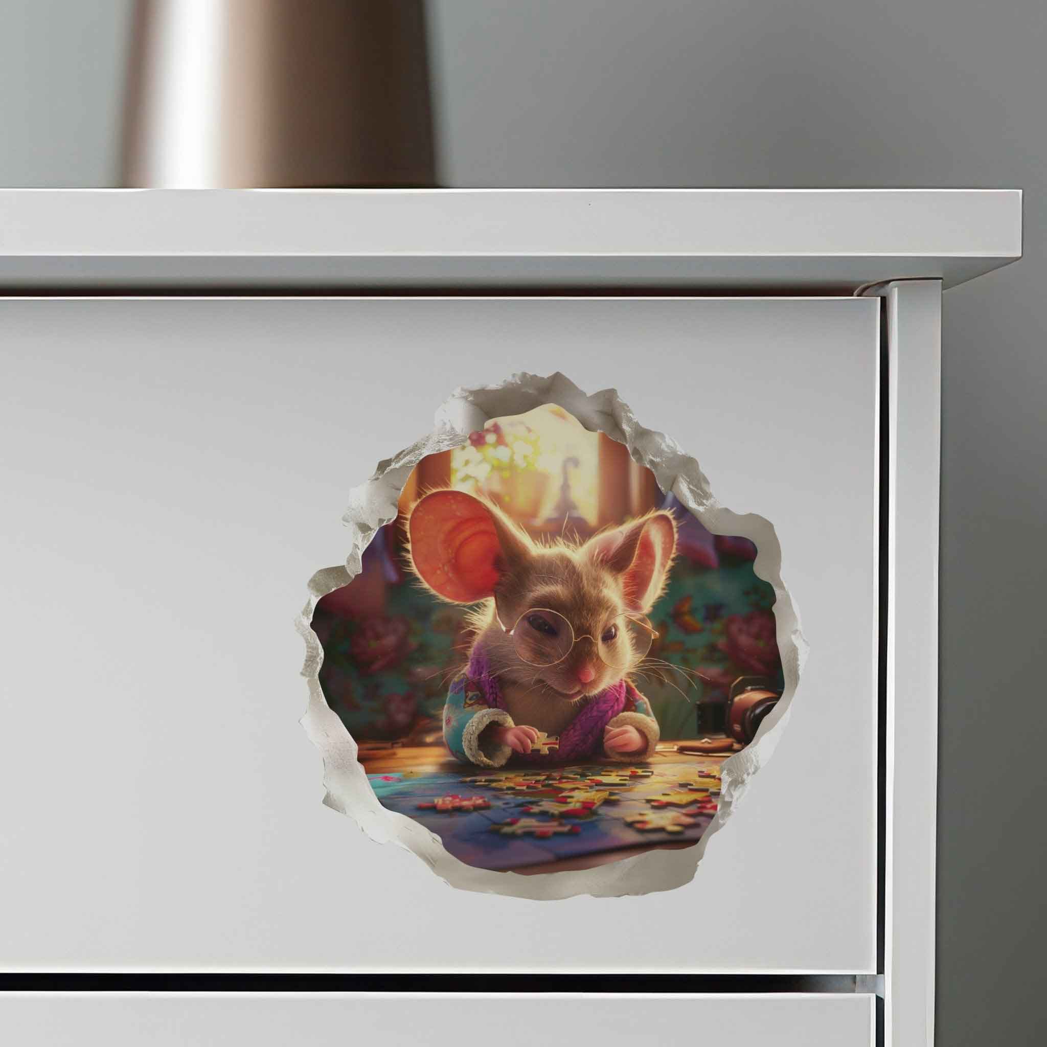 Puzzle Mouse Hole Decal - My Wonderful Walls