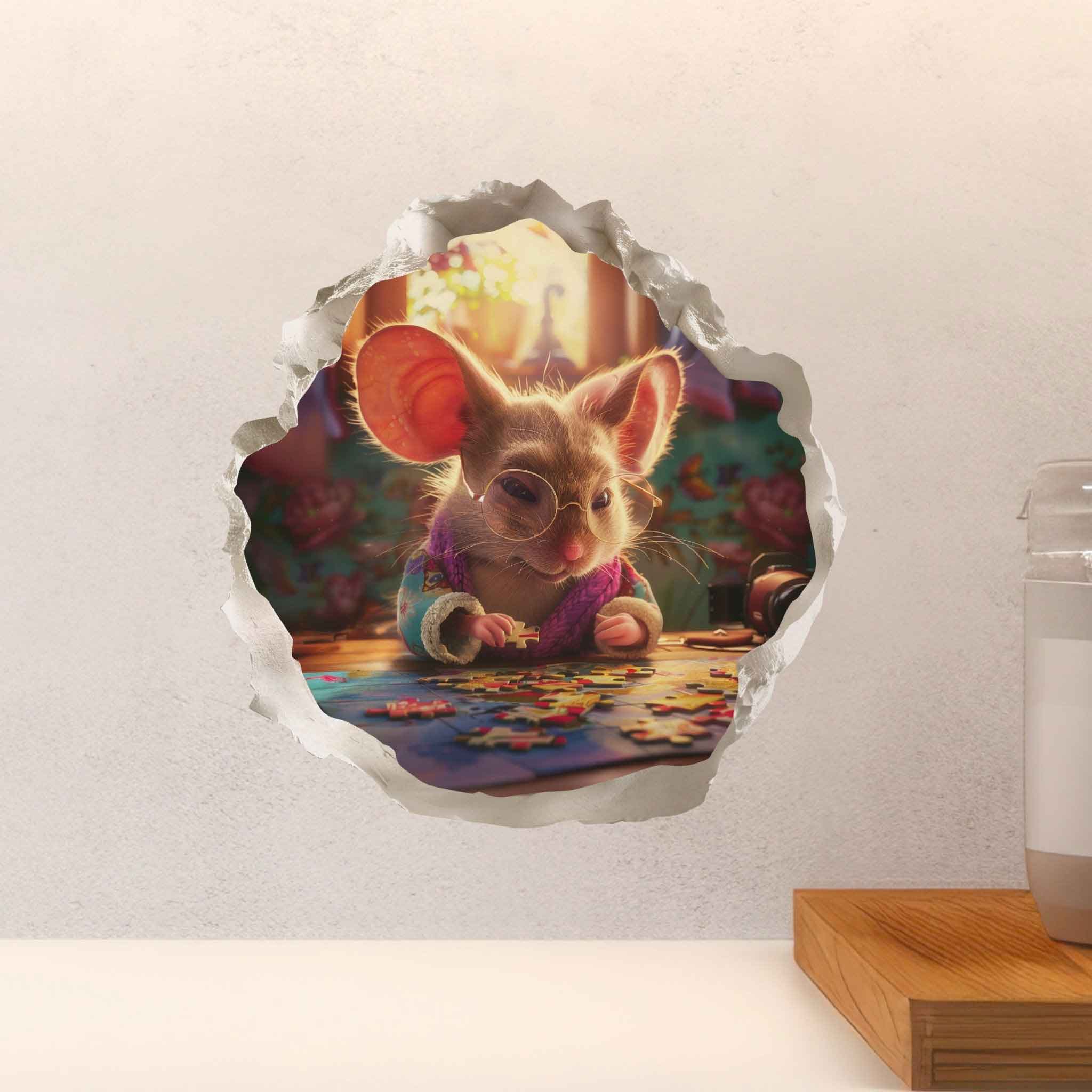 Puzzle Mouse Hole Decal - My Wonderful Walls