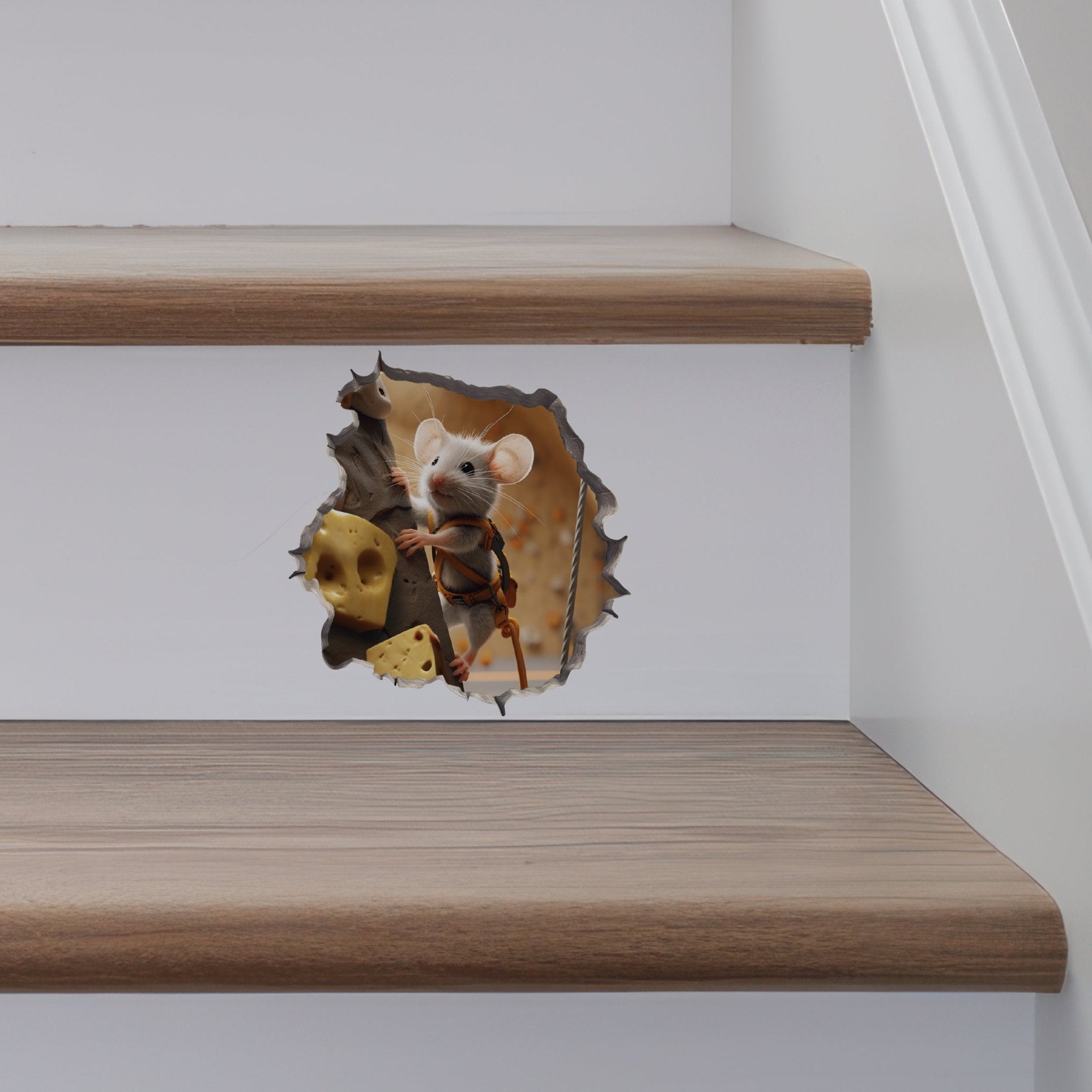 Rock Climber Mouse Hole Decal - My Wonderful Walls