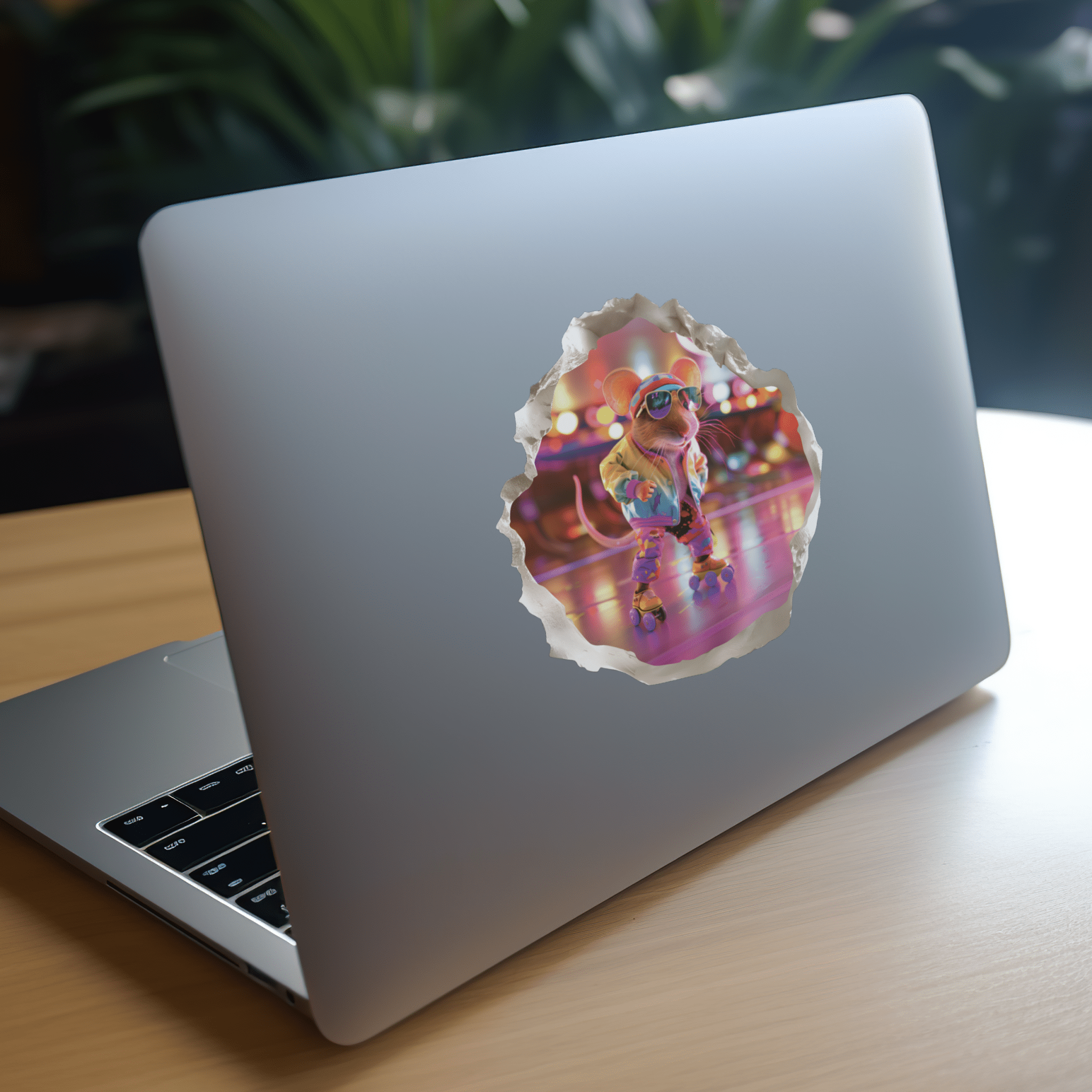 Roller Skating Mouse Hole Decal - My Wonderful Walls