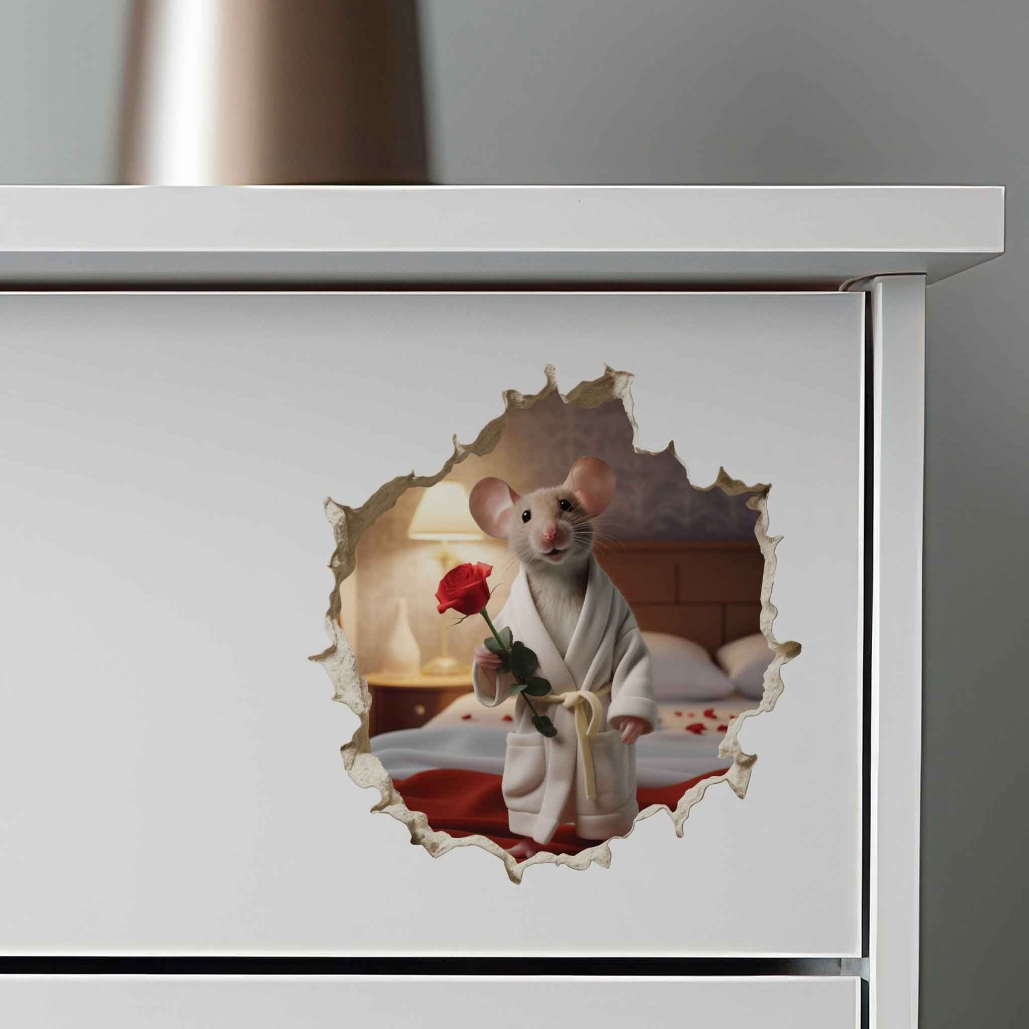 Romantic Rodent Mouse Hole Decal - My Wonderful Walls