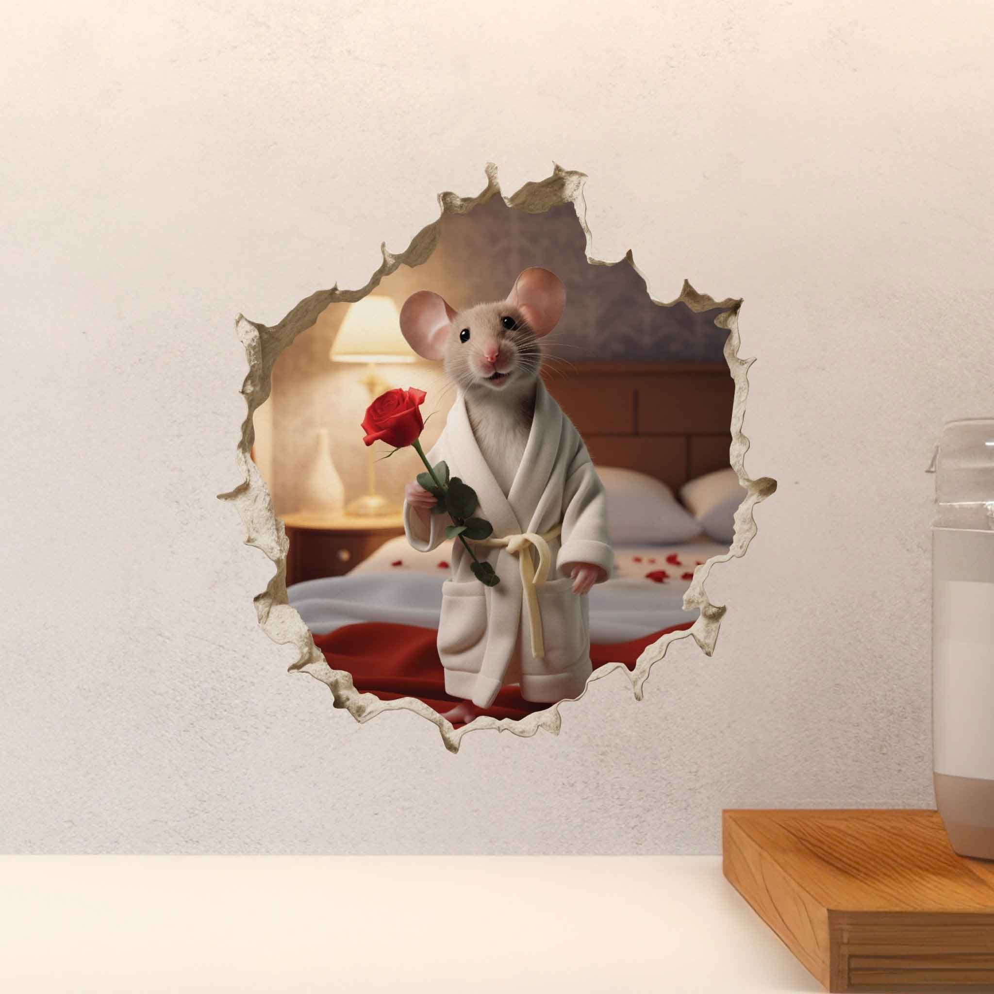 Romantic Rodent Mouse Hole Decal - My Wonderful Walls