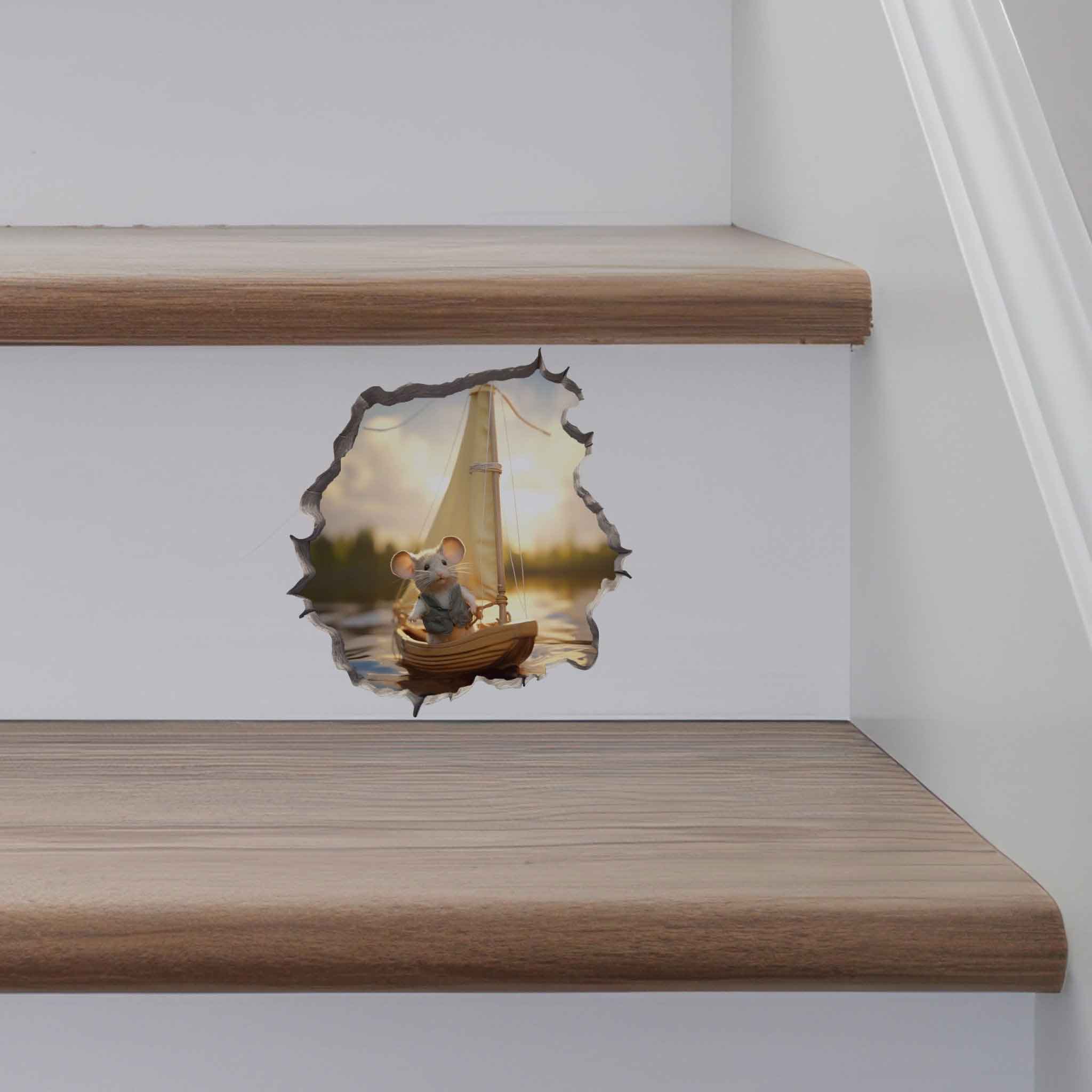 Sailing Mouse Hole Decal - My Wonderful Walls