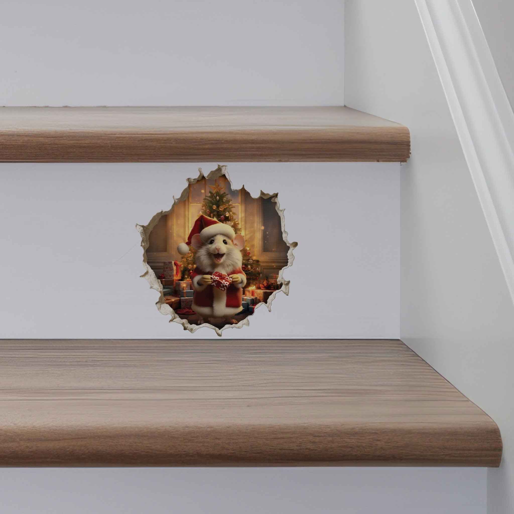Santa Mouse Hole Decal - My Wonderful Walls