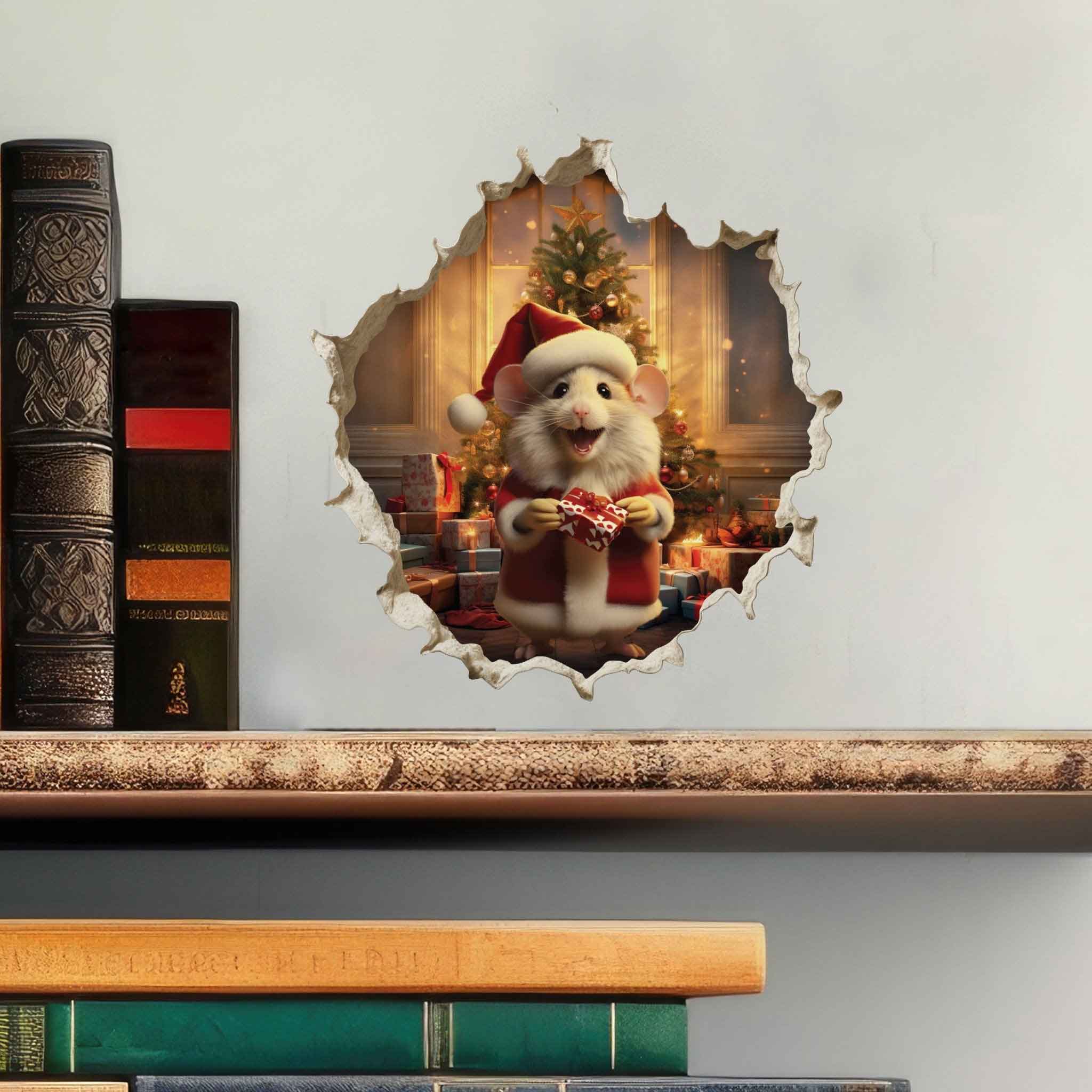 Santa Mouse Hole Decal - My Wonderful Walls