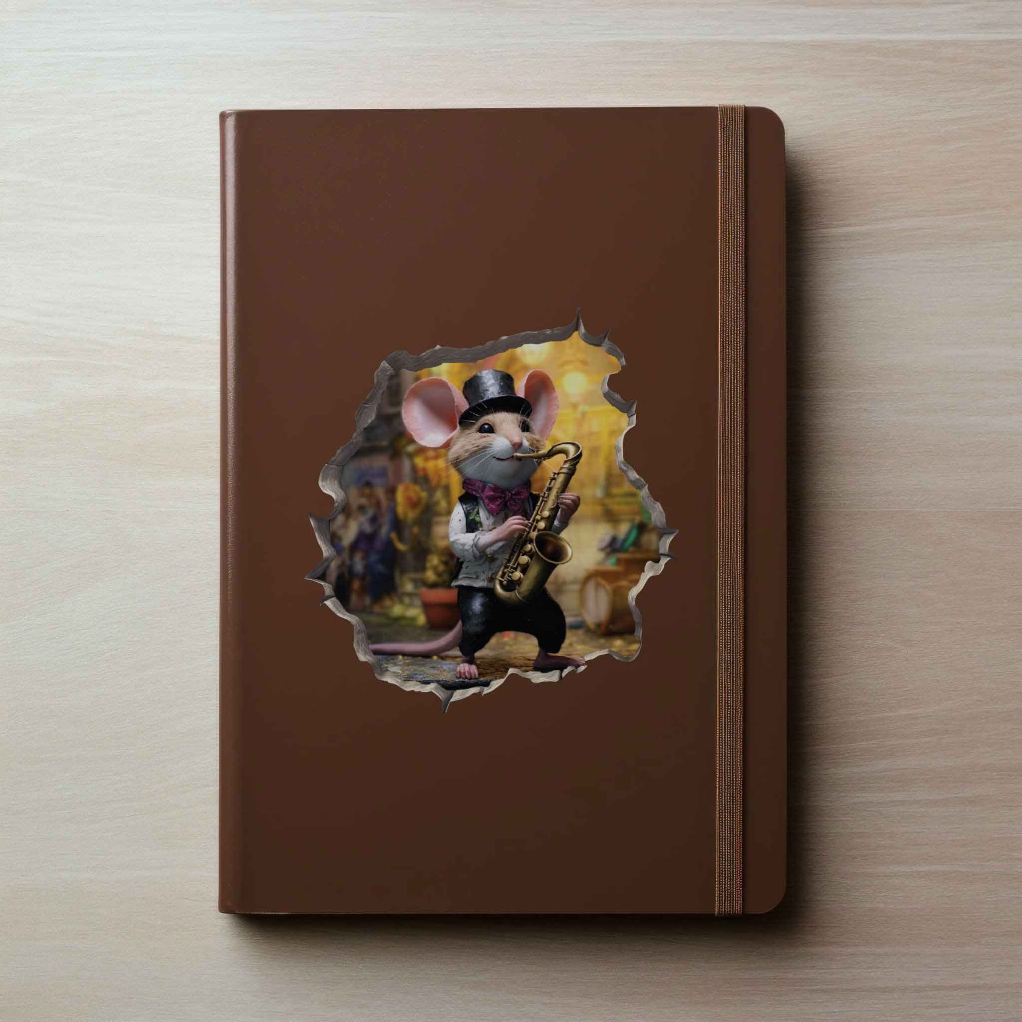 Saxophone Mouse Hole Decal - My Wonderful Walls