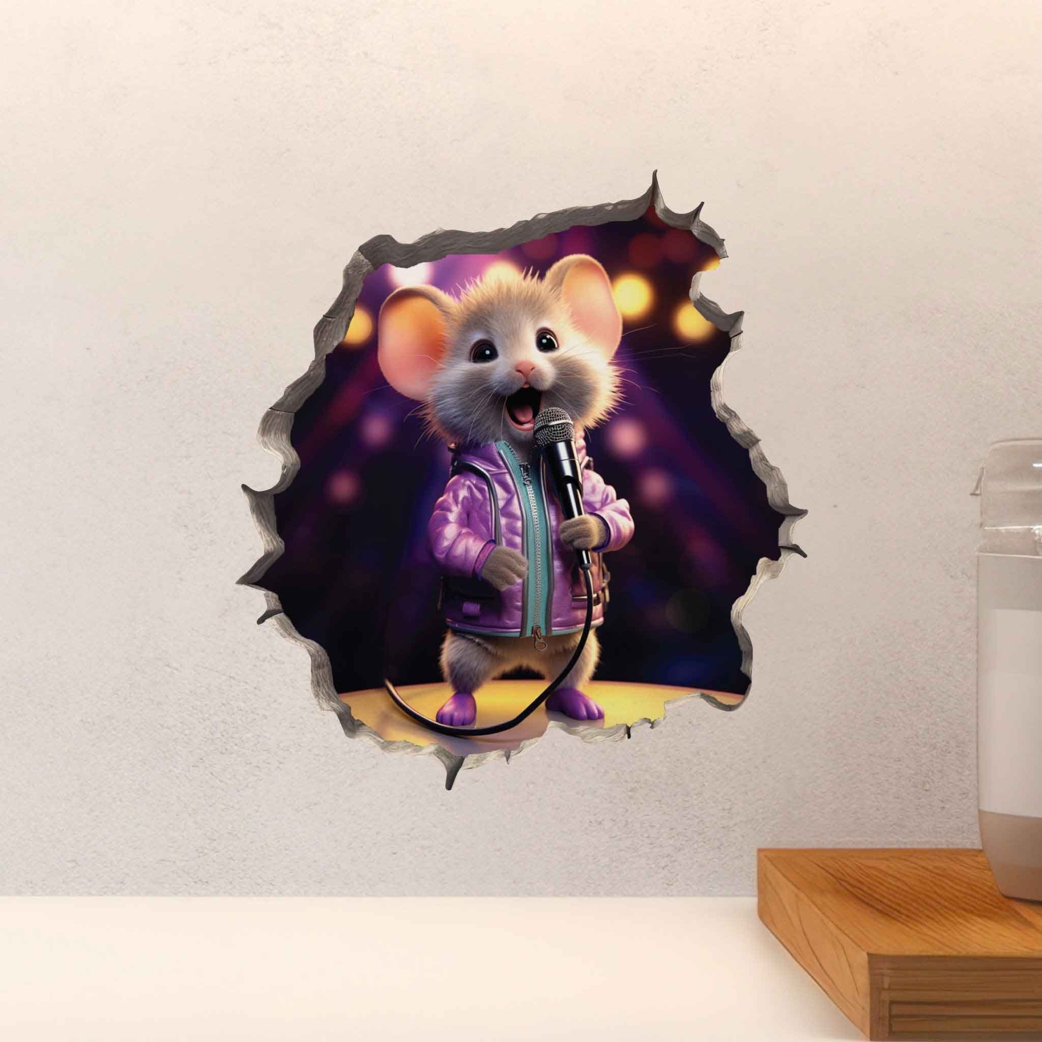 Singing Mouse Hole Decal - My Wonderful Walls