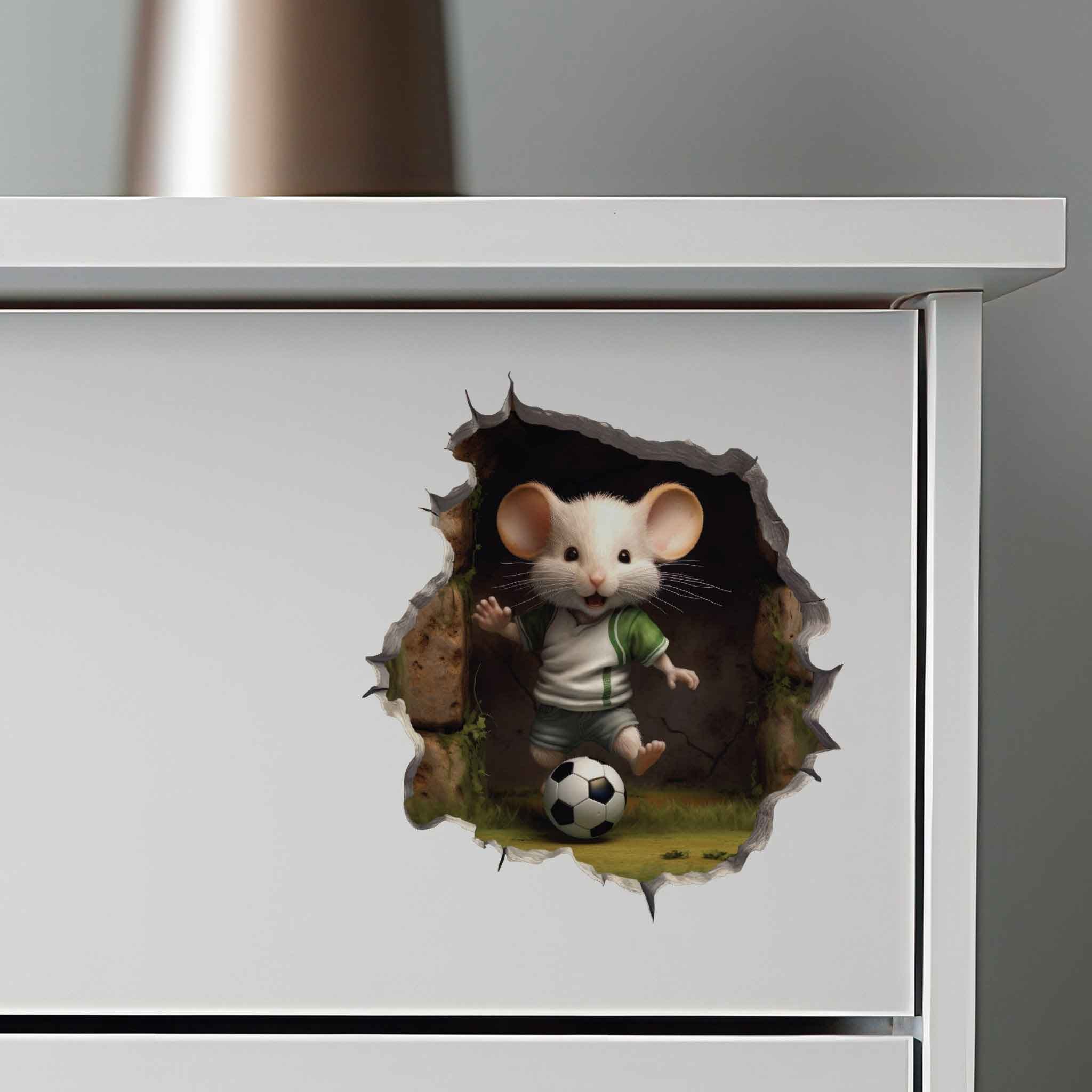 Soccer Mouse Hole Decal - My Wonderful Walls