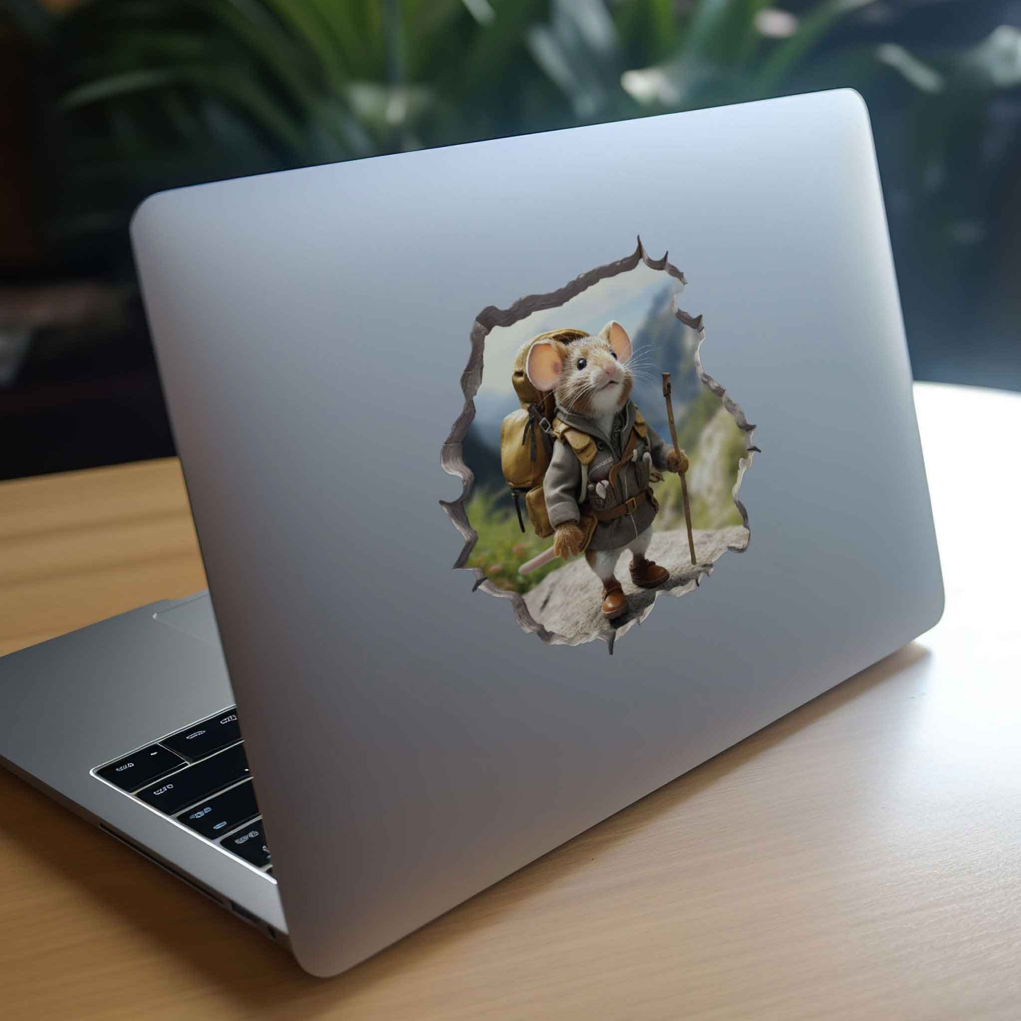 Spring Hiker Mouse Hole Decal - My Wonderful Walls