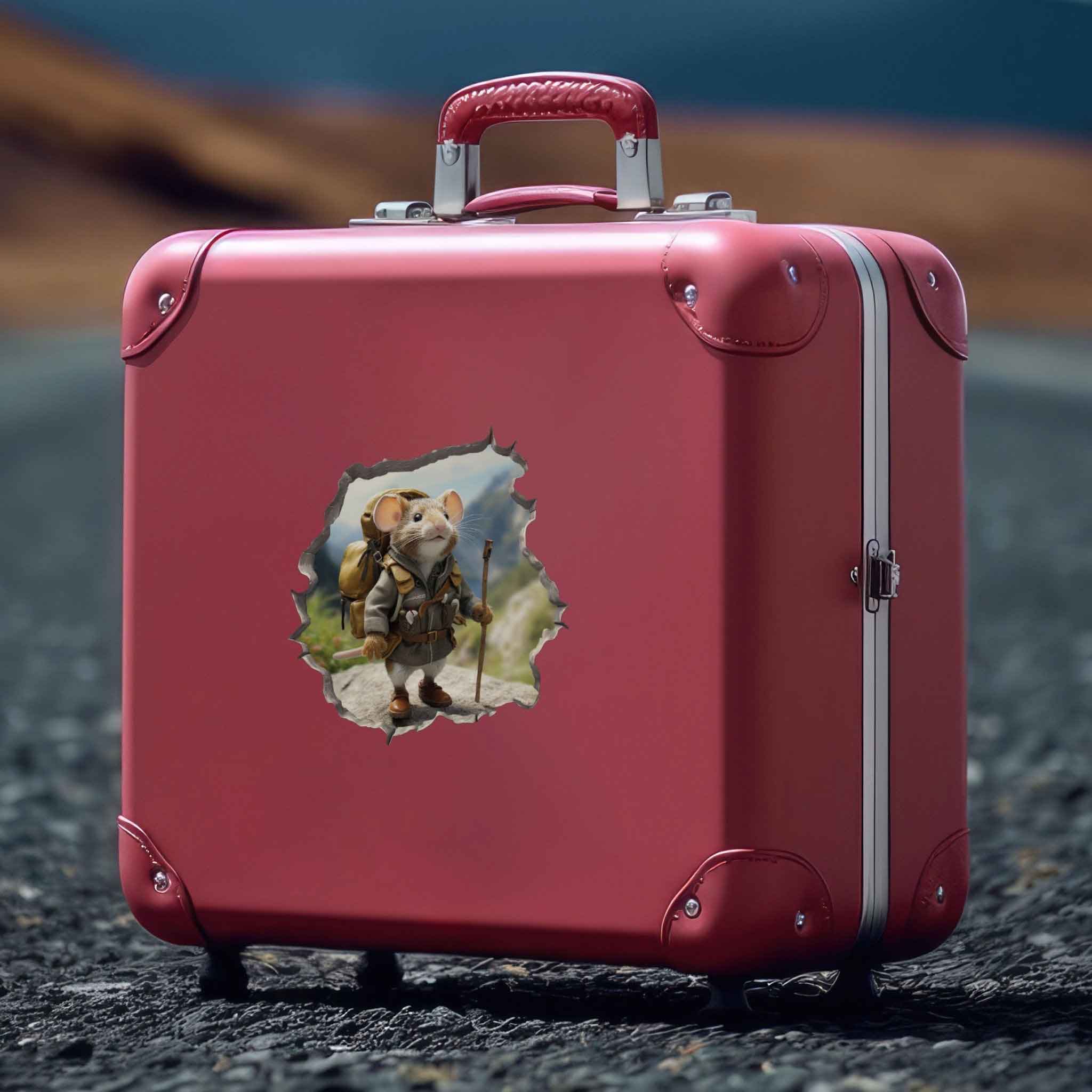 Spring Hiker Mouse Hole Decal - My Wonderful Walls