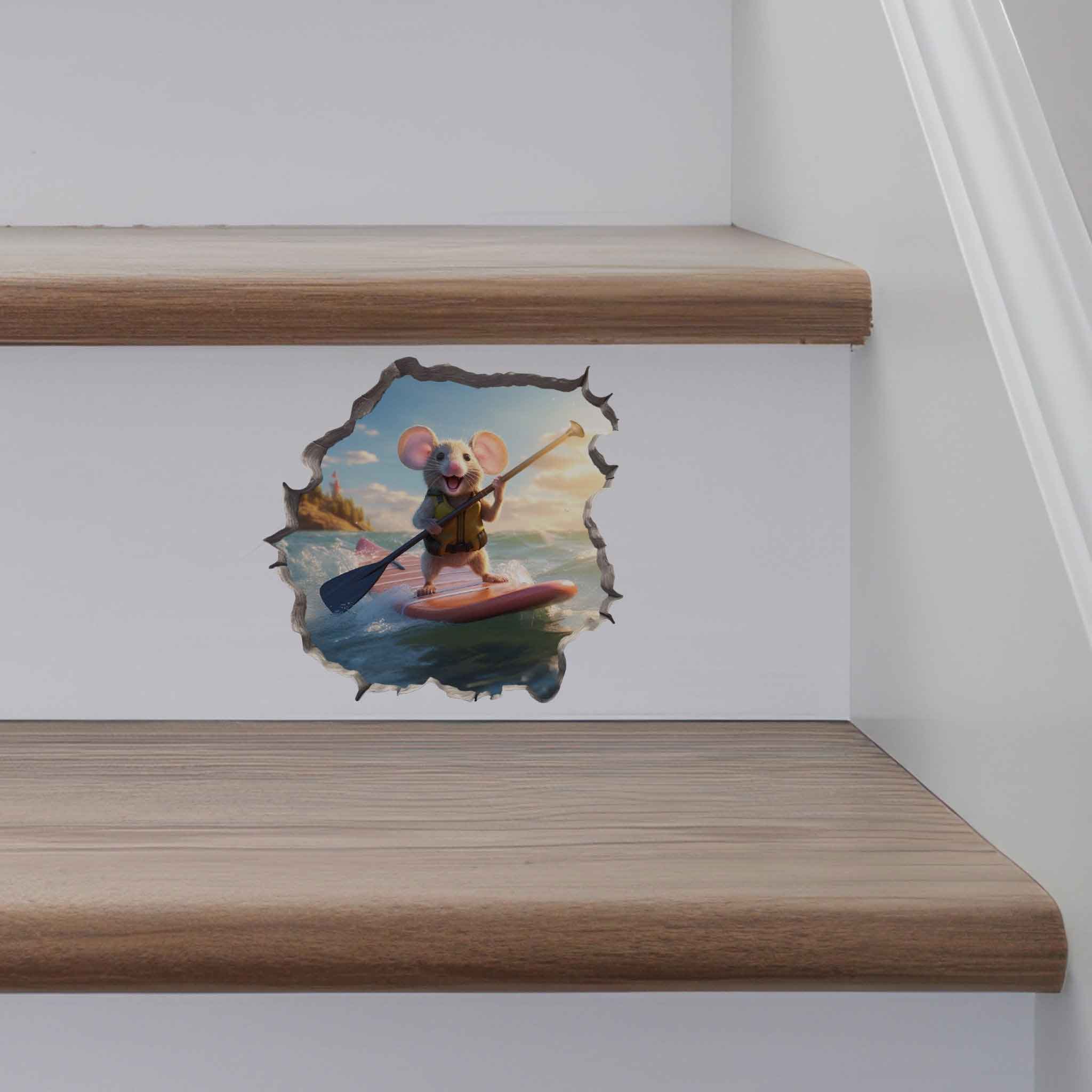 Stand - Up Paddleboard Mouse Hole Decal - My Wonderful Walls