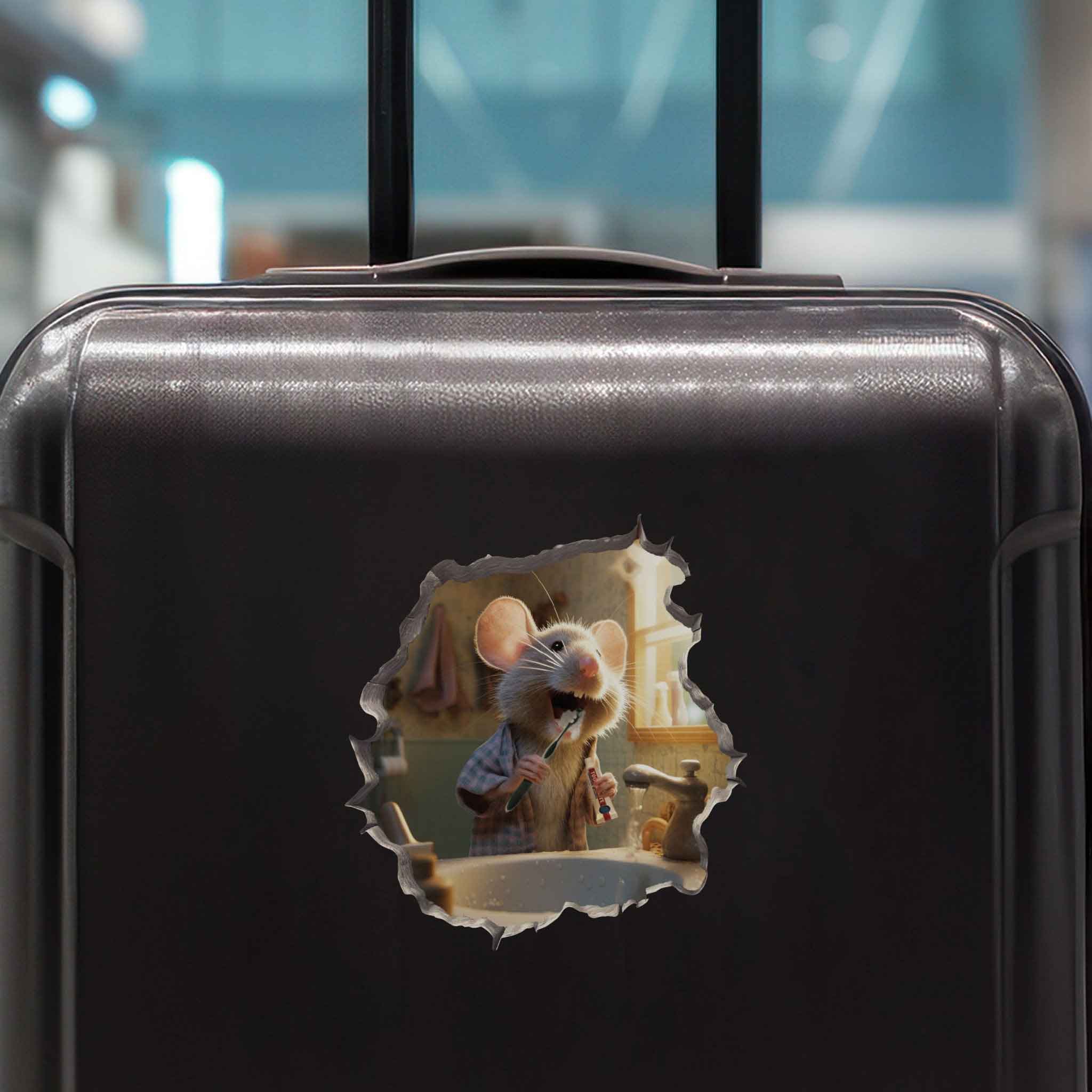 Teeth Brushing Mouse Hole Decal - My Wonderful Walls