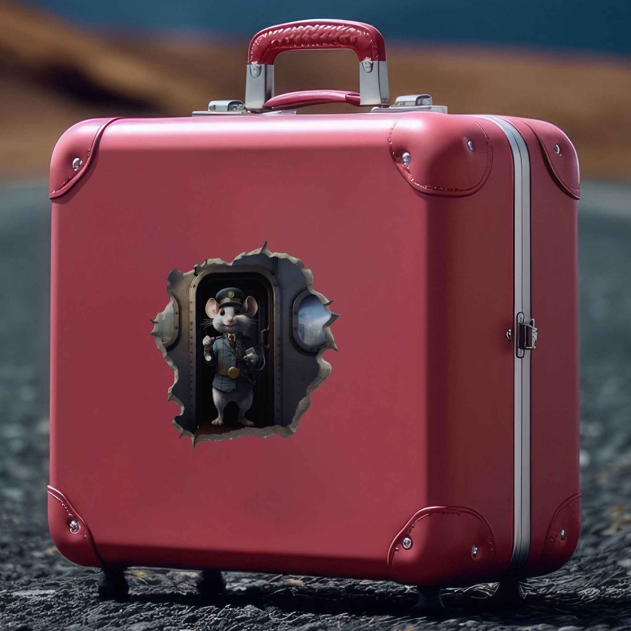 Train Conductor Mouse Hole Decal - My Wonderful Walls