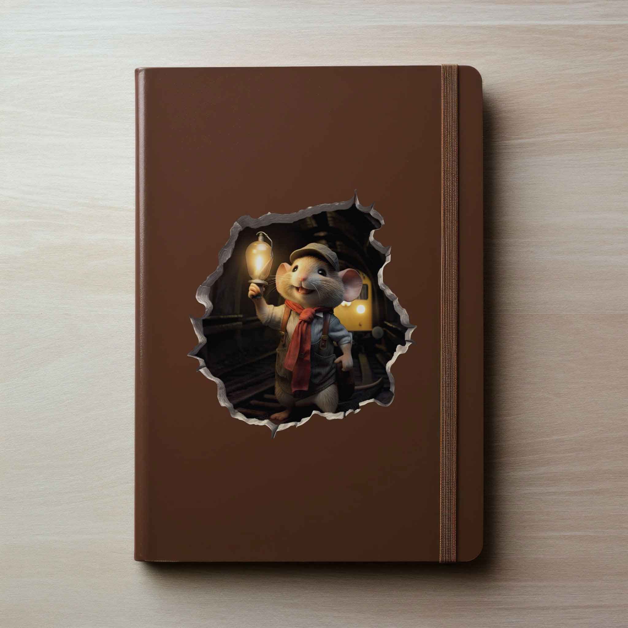 Train Engineer Mouse Hole Decal - My Wonderful Walls