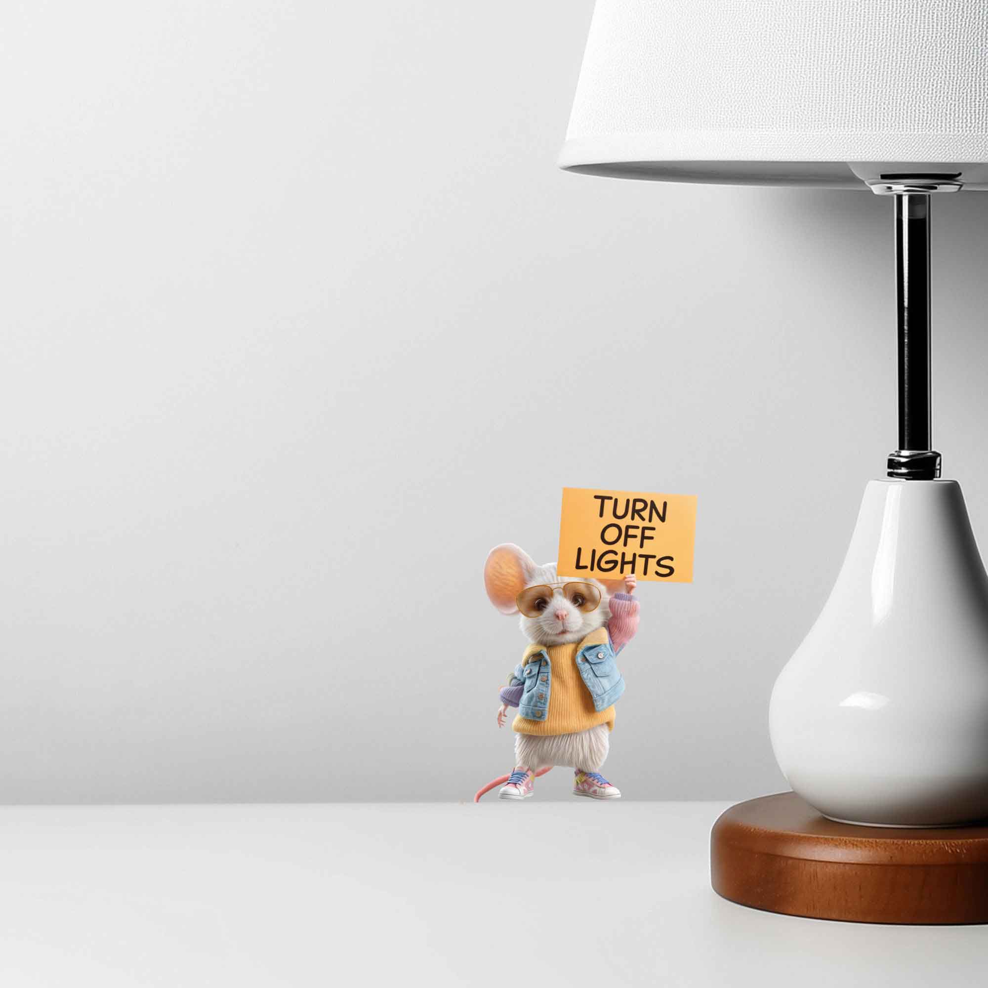 Turn Off Lights Reminder Mouse Decal - My Wonderful Walls
