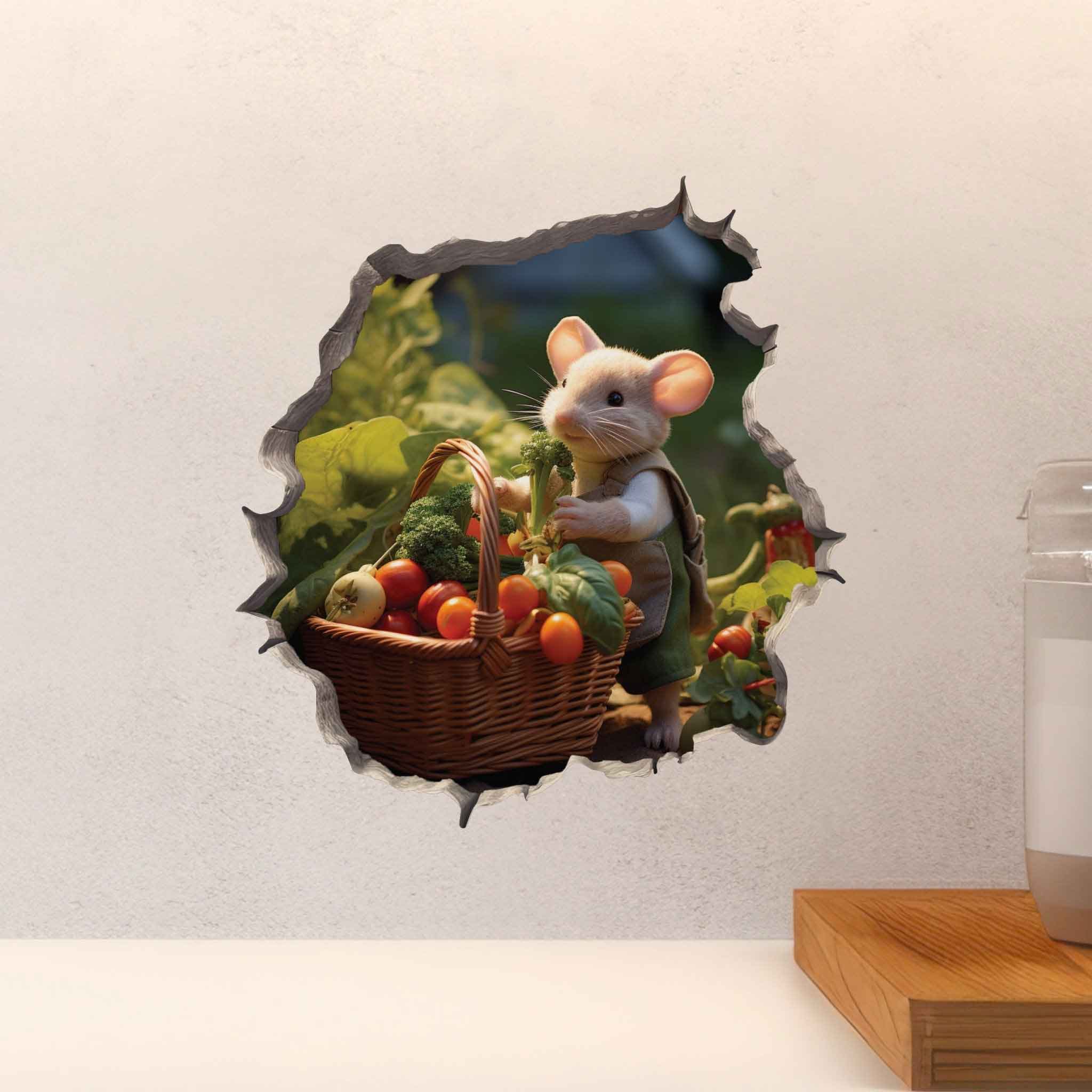 Vegetable Garden Mouse Hole Decal - My Wonderful Walls