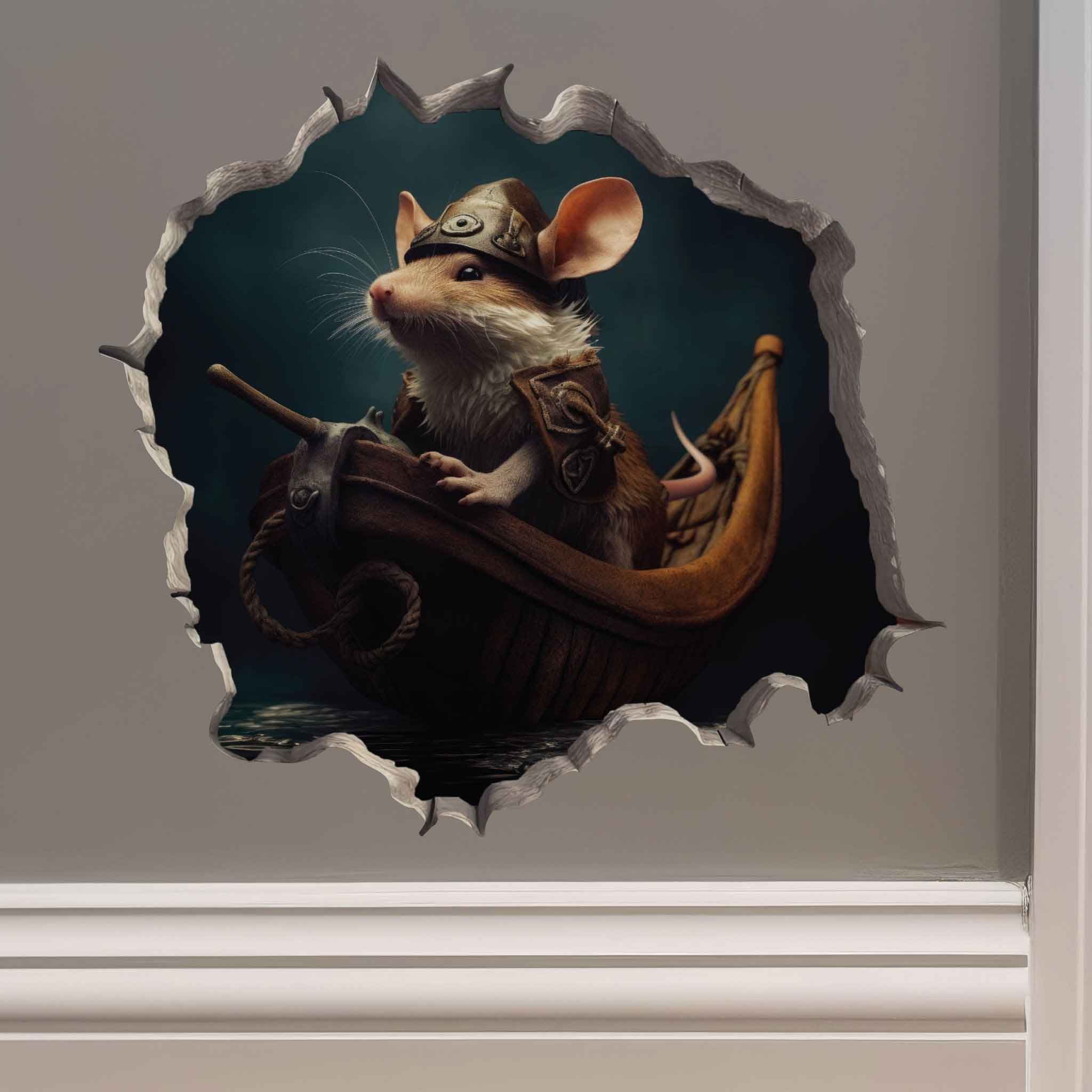 Viking Mouse Hole Decal - My Wonderful Walls