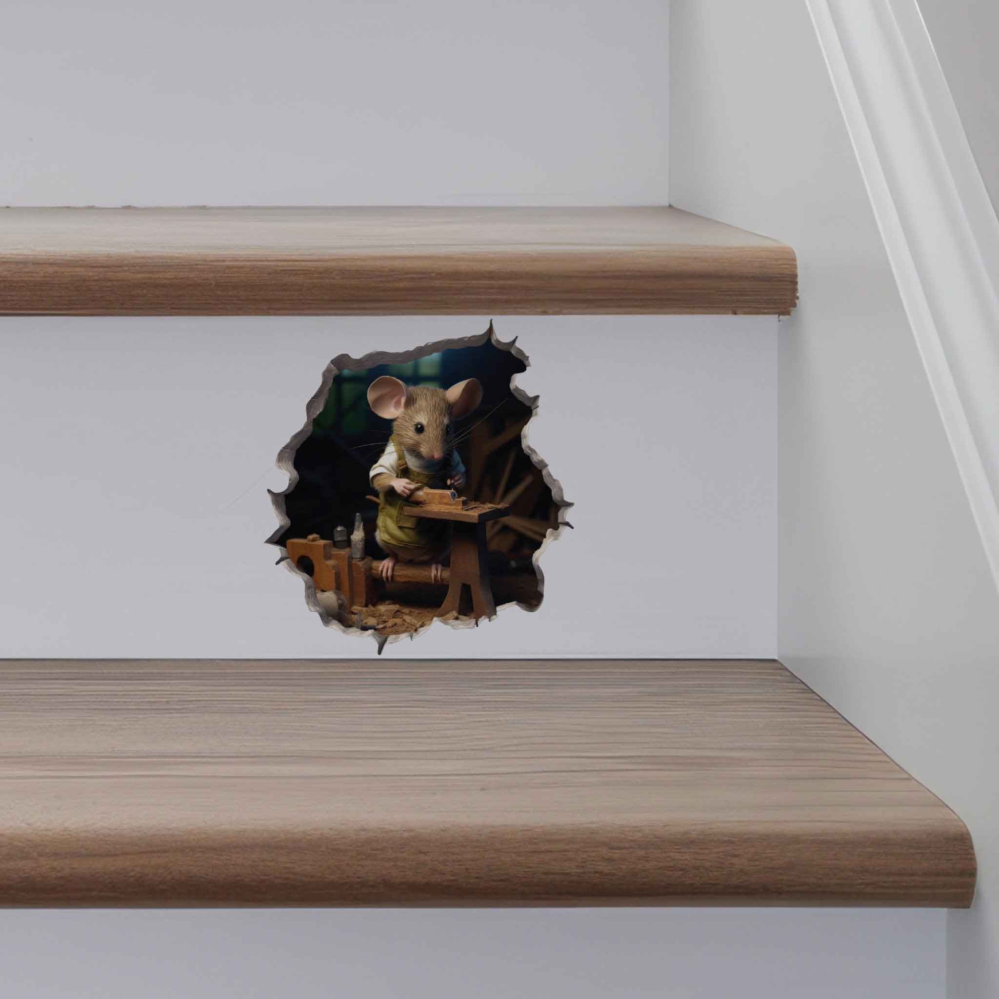 Woodworking Mouse Hole Decal - My Wonderful Walls