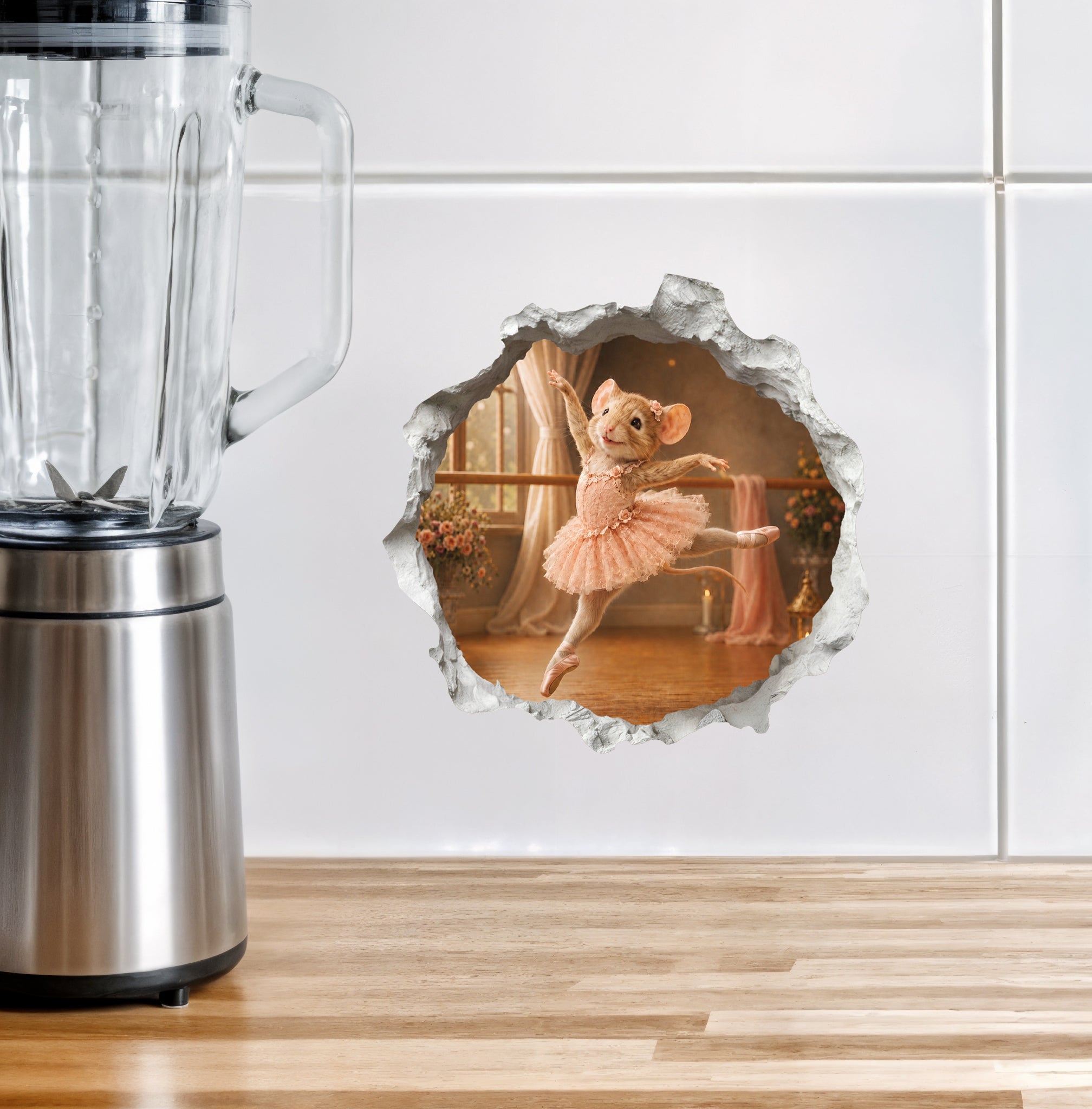 Ballet Ballerina Mouse Hole Decal