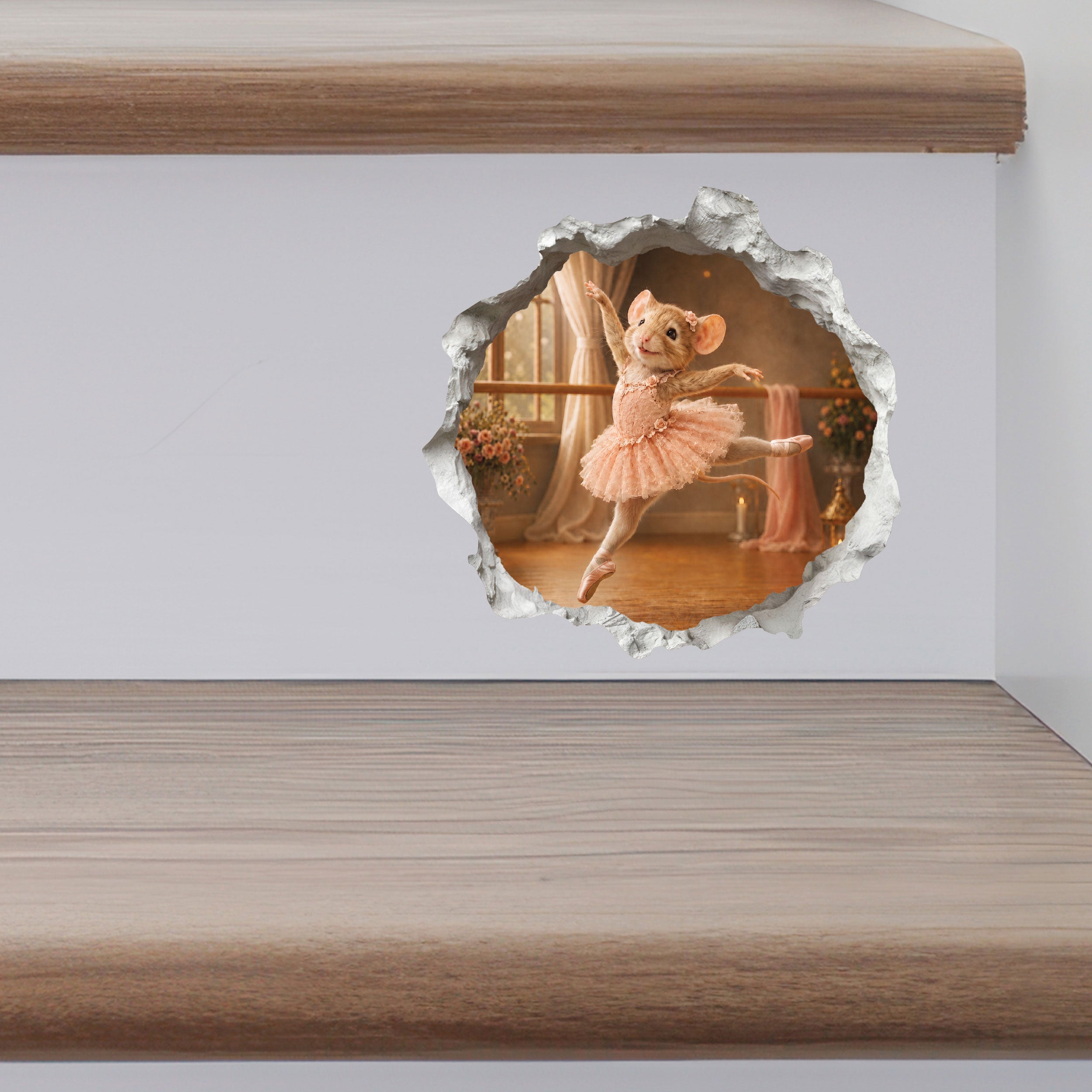 Ballet Ballerina Mouse Hole Decal