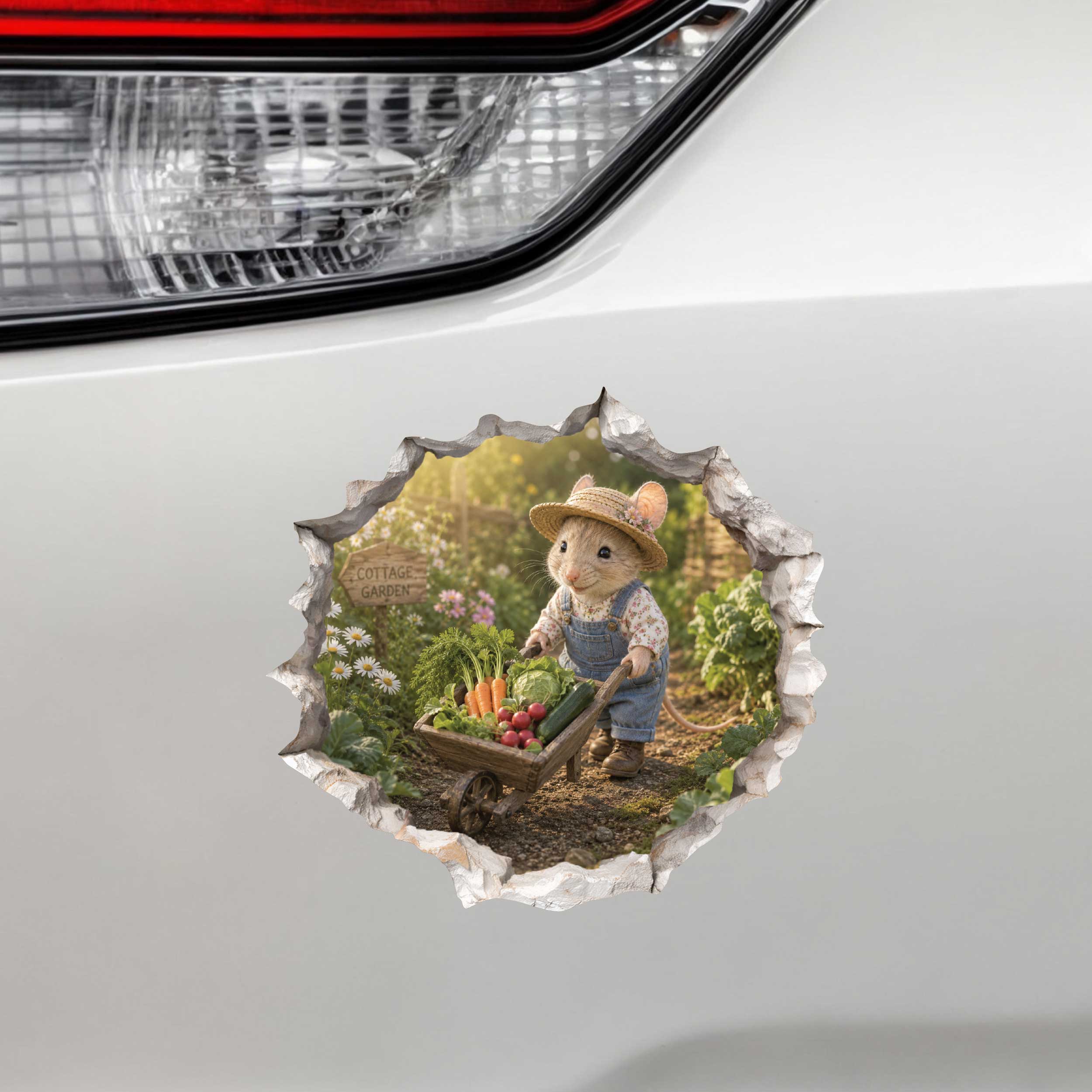 Vegetable Garden Mouse Hole Decal