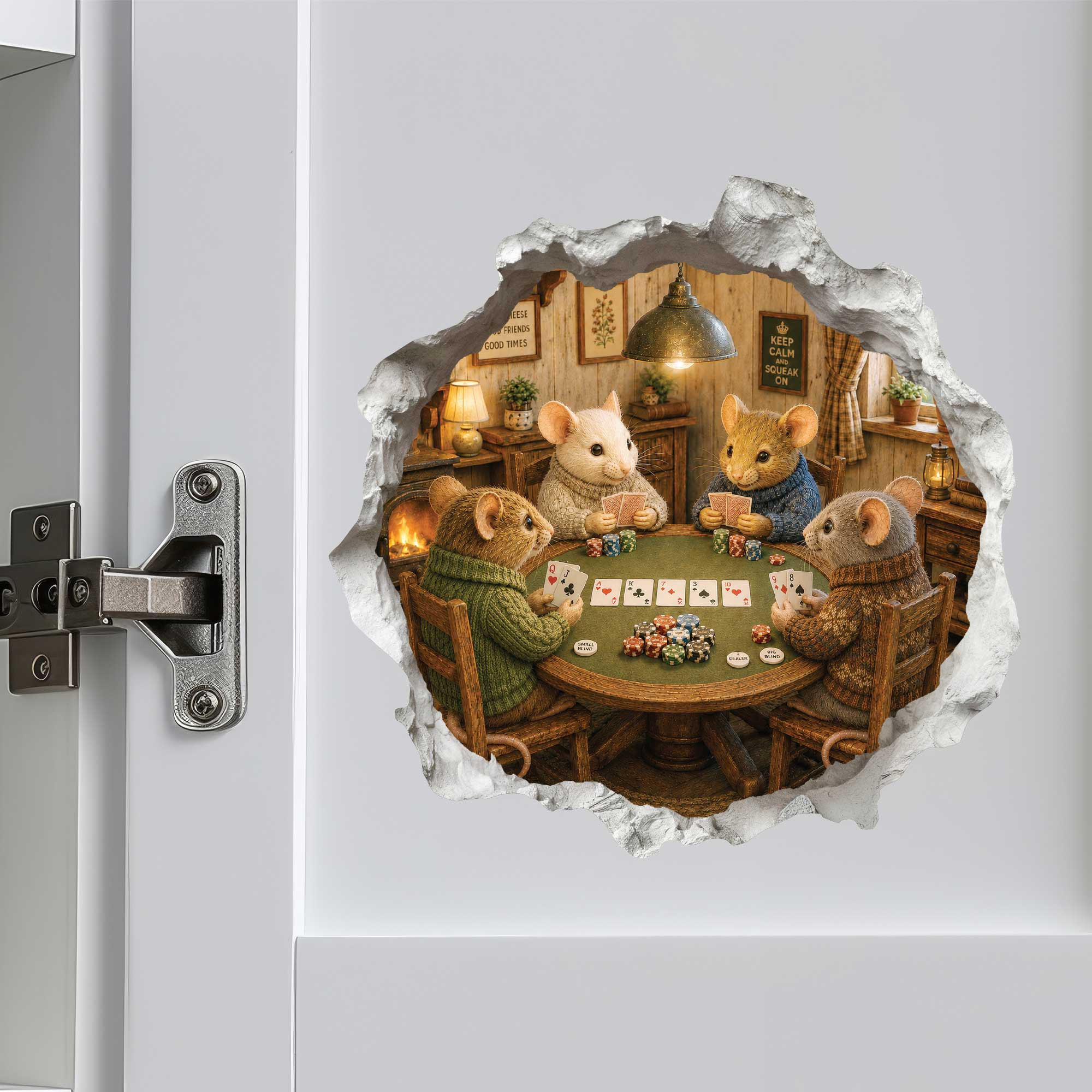 Poker Mouse Hole Decal