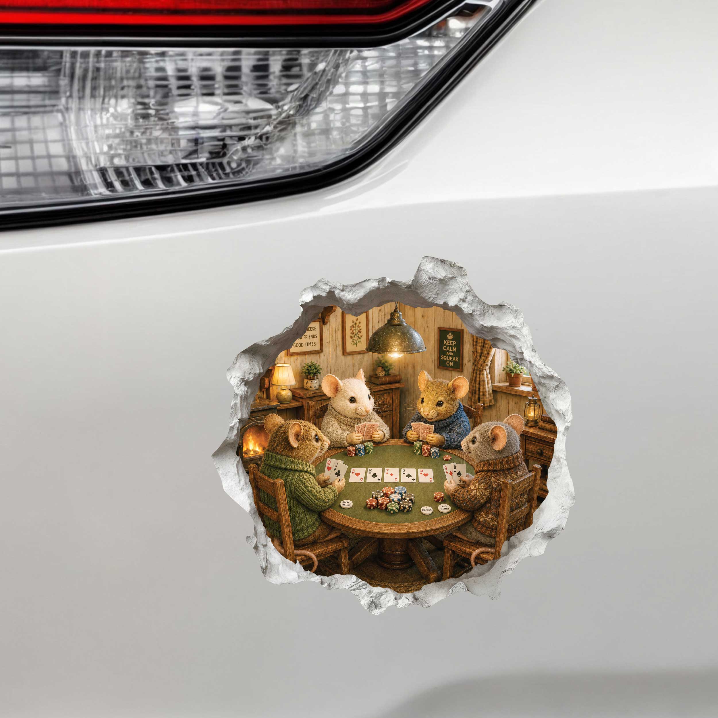 Poker Mouse Hole Decal