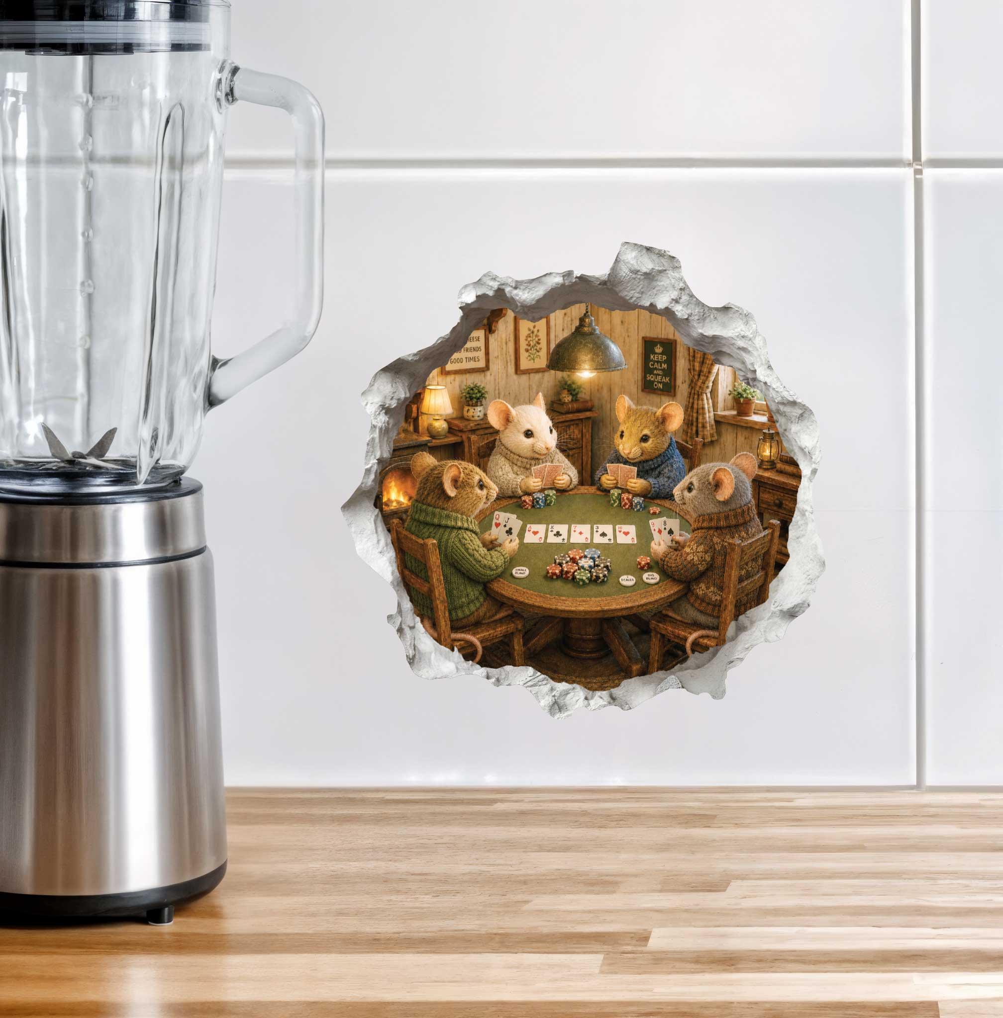 Poker Mouse Hole Decal