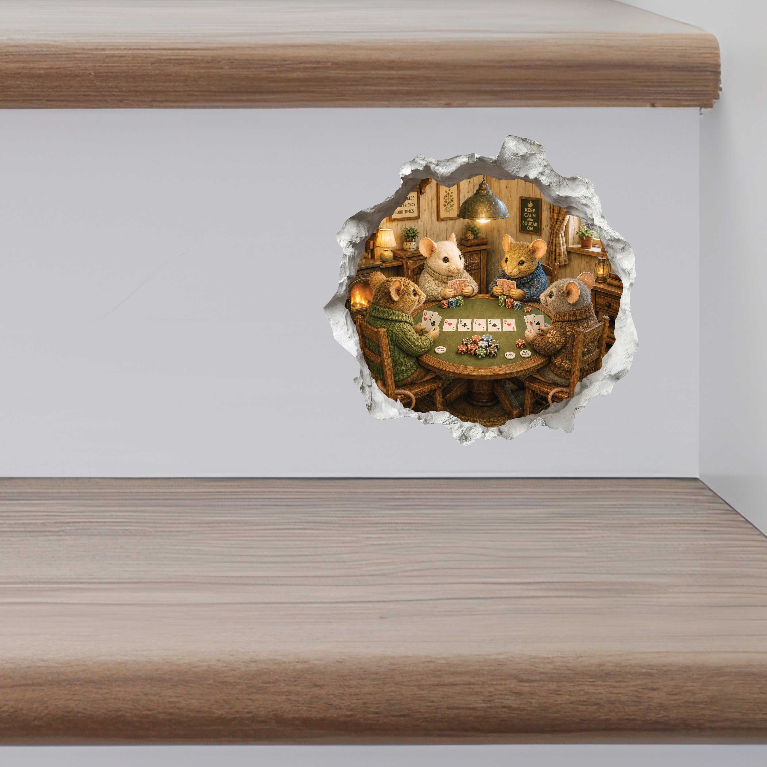 Poker Mouse Hole Decal