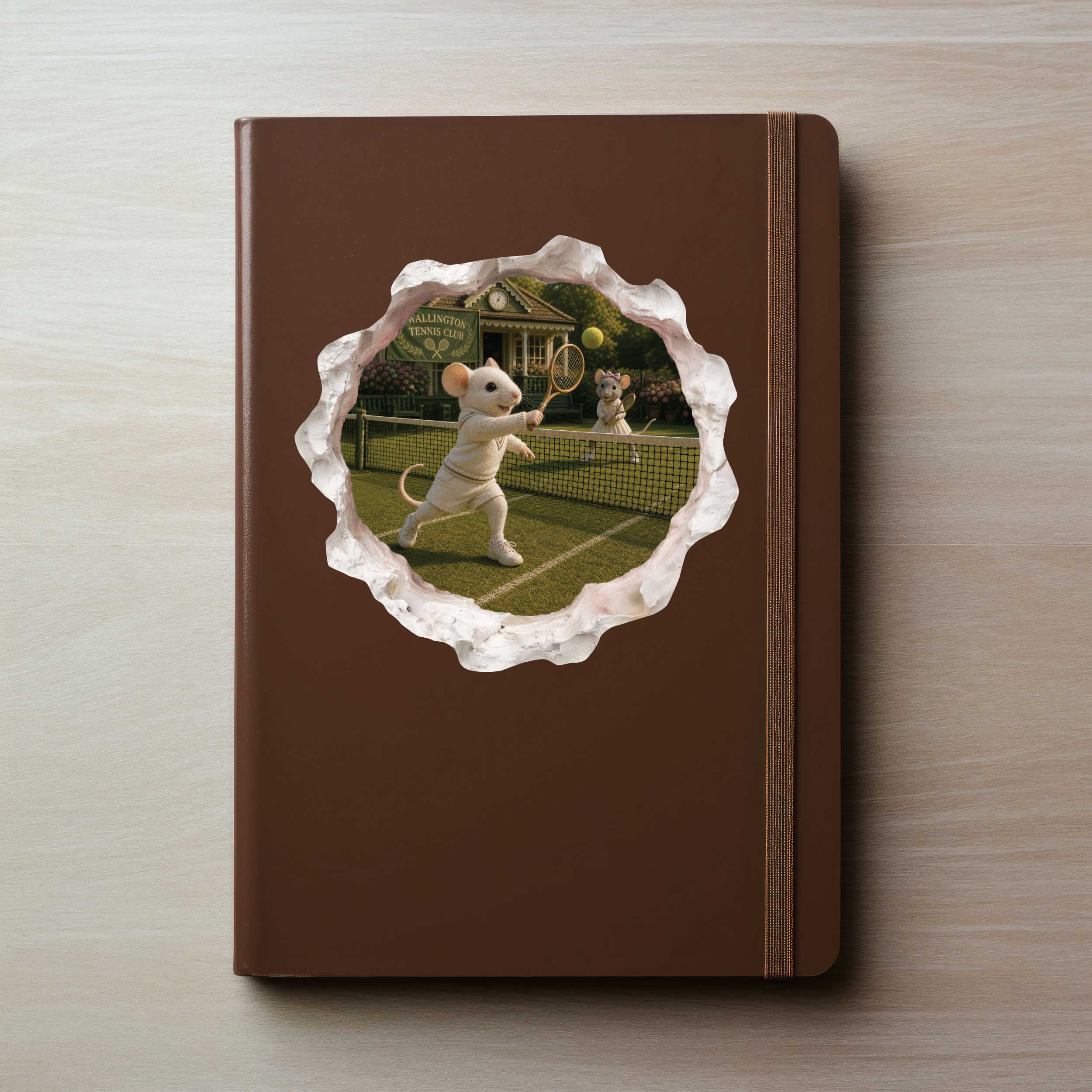 Tennis Mouse Hole Decal