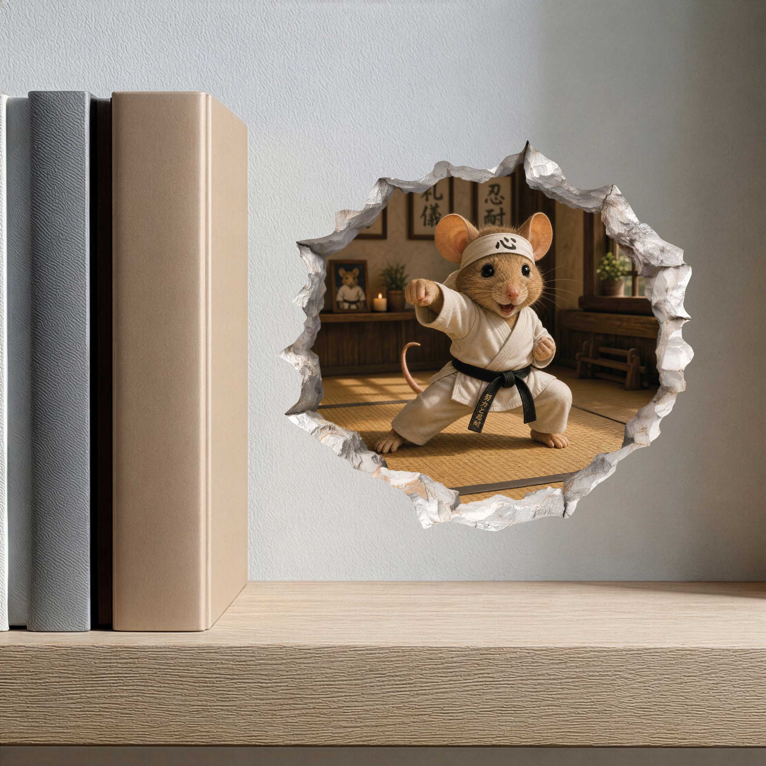Karate Mouse Hole Decal