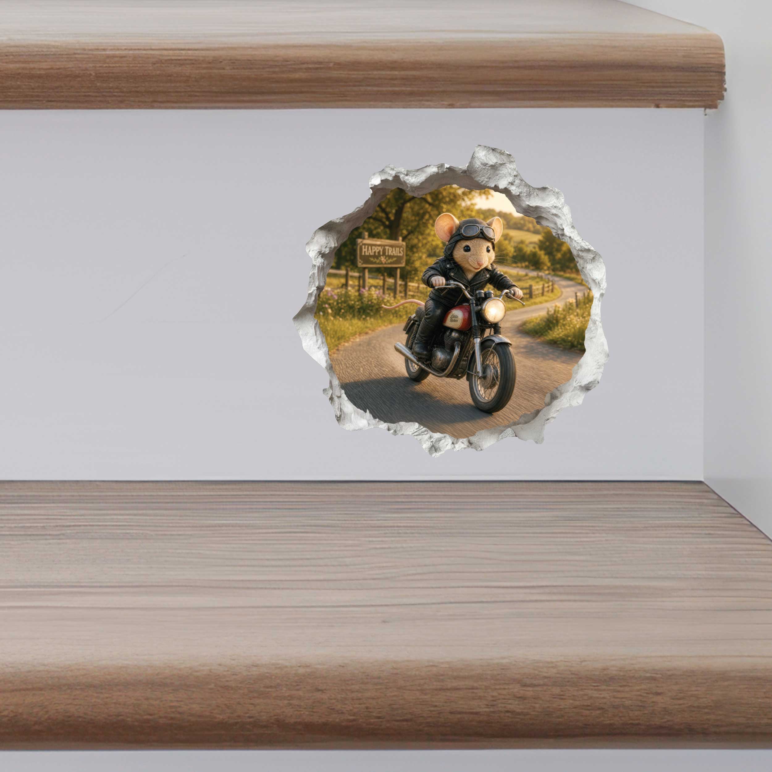 Motorcycle Mouse Hole Decal
