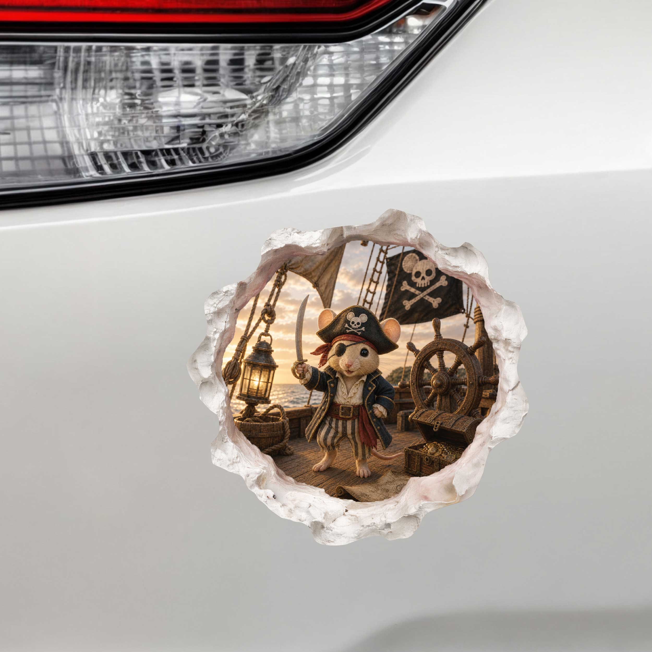 Pirate Mouse Hole Decal