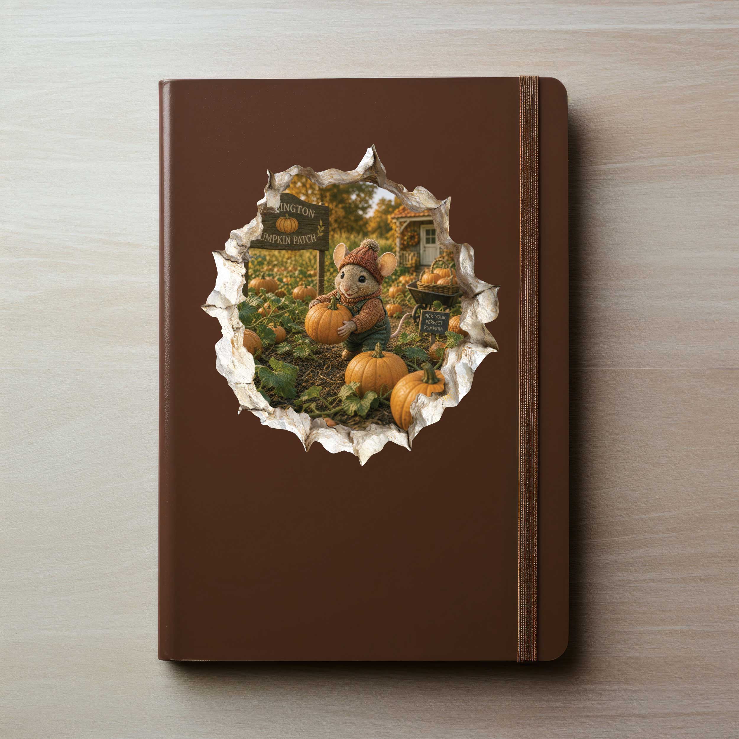 Pumpkin Patch Mouse Hole Decal
