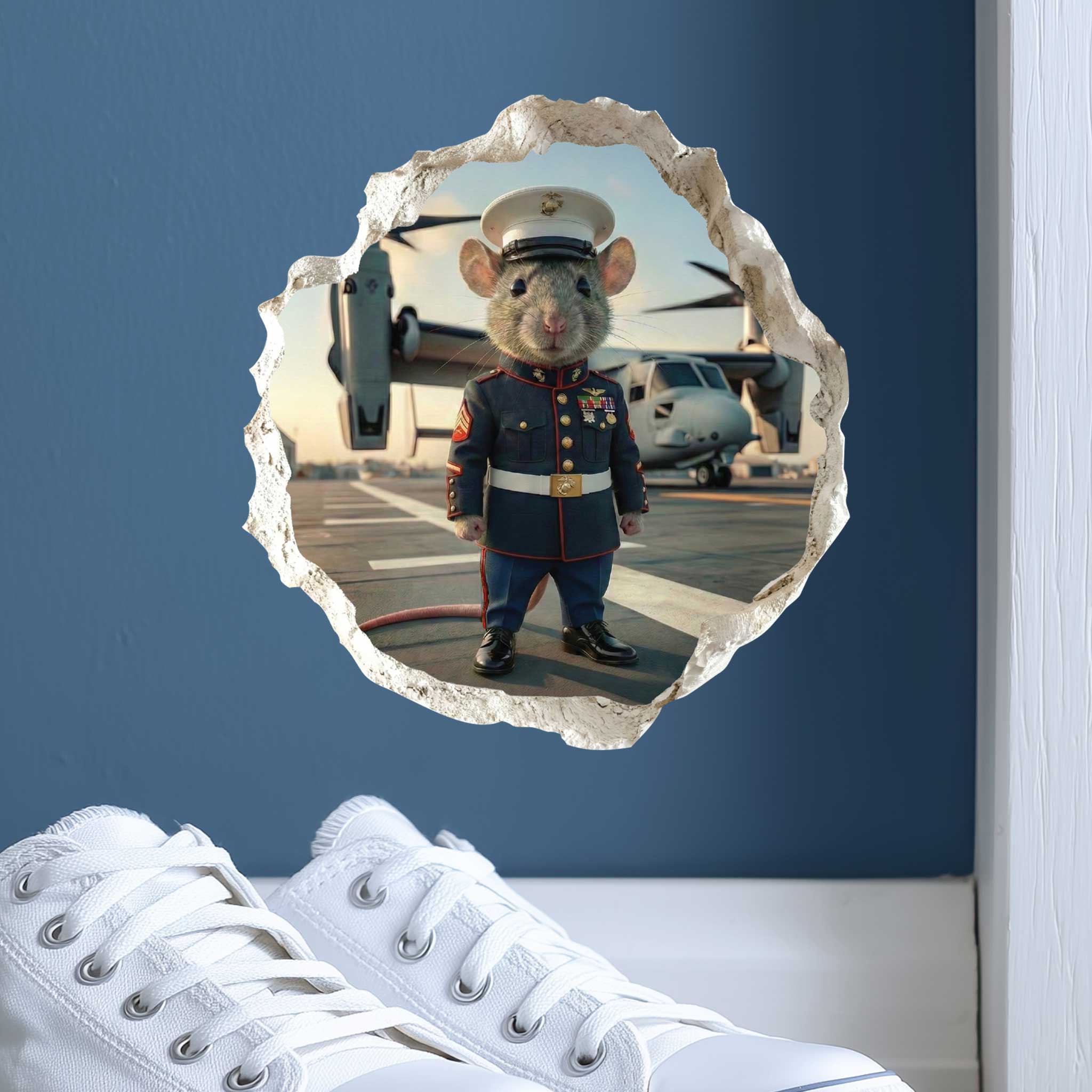 Marine Corps Military Mouse Hole Decal