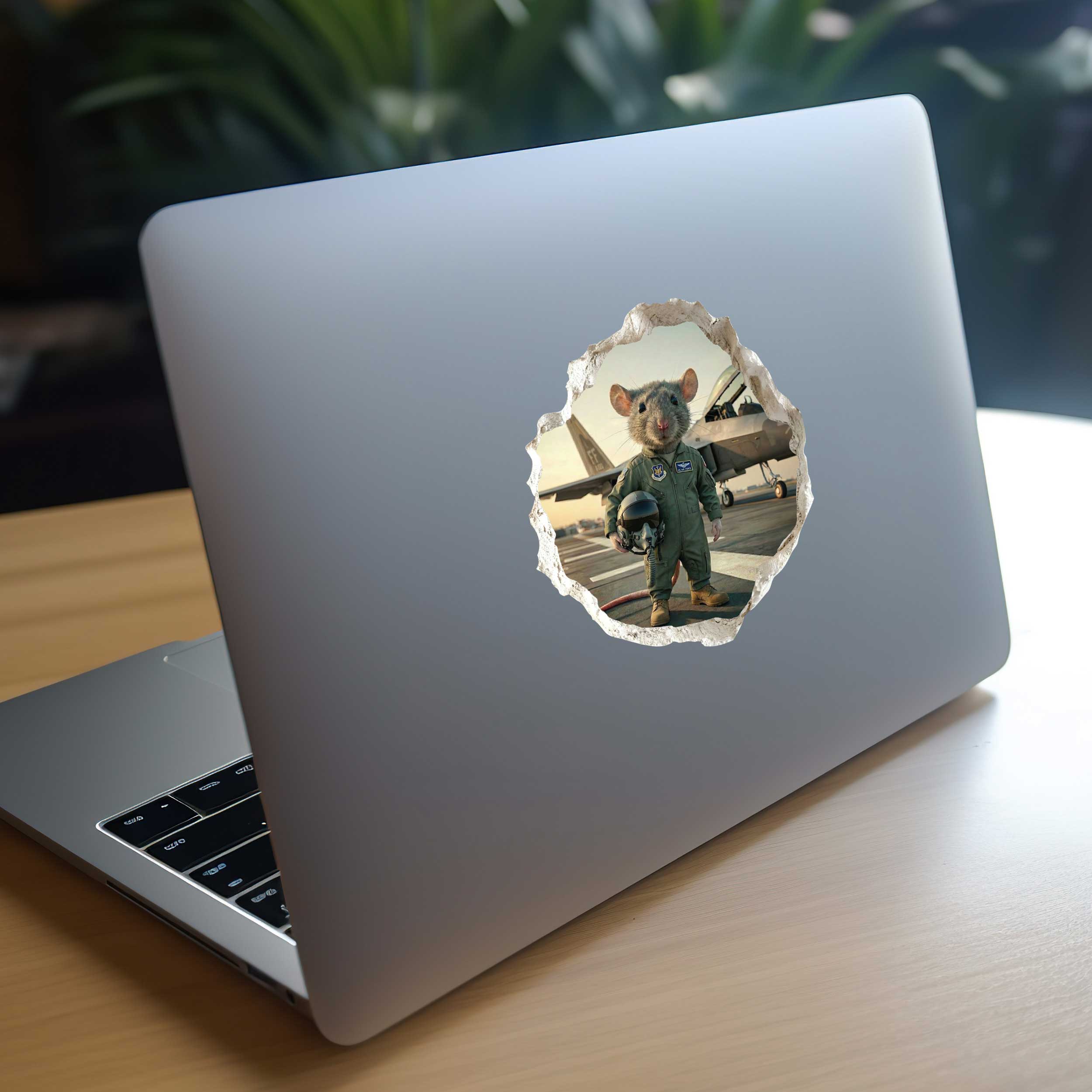 Air Force Pilot Military Mouse Hole Decal