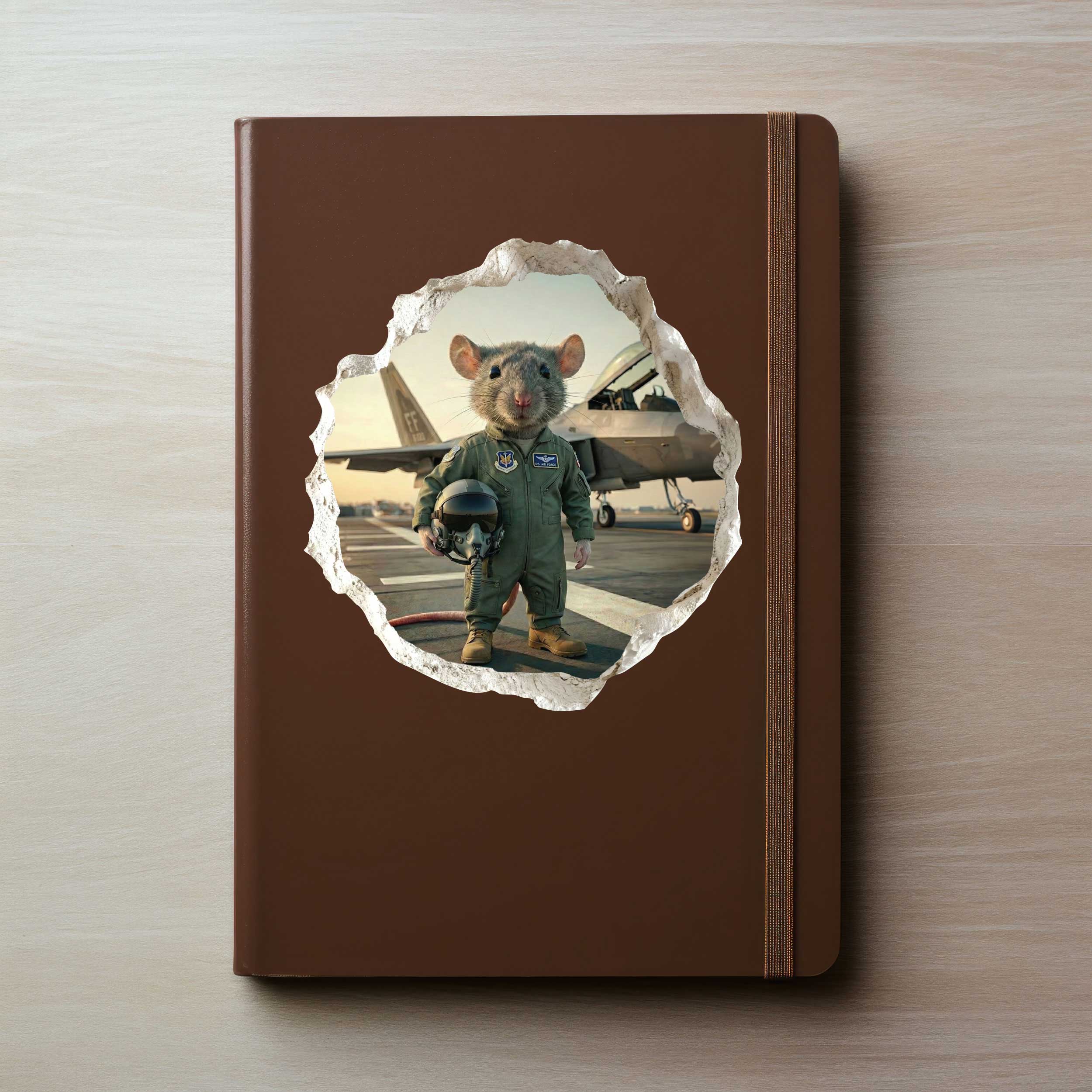 Air Force Pilot Military Mouse Hole Decal