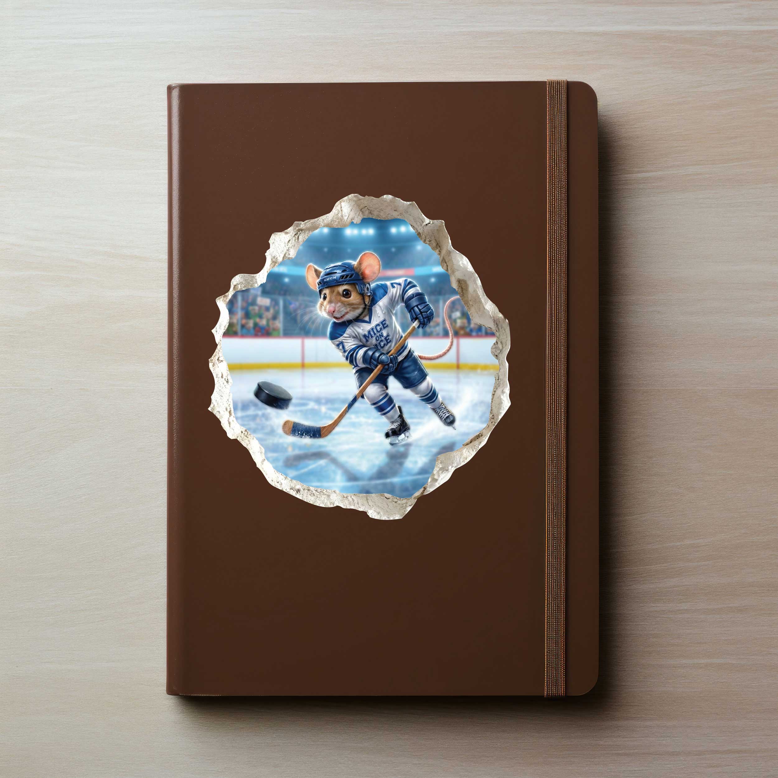 Ice Hockey Mouse Hole Decal