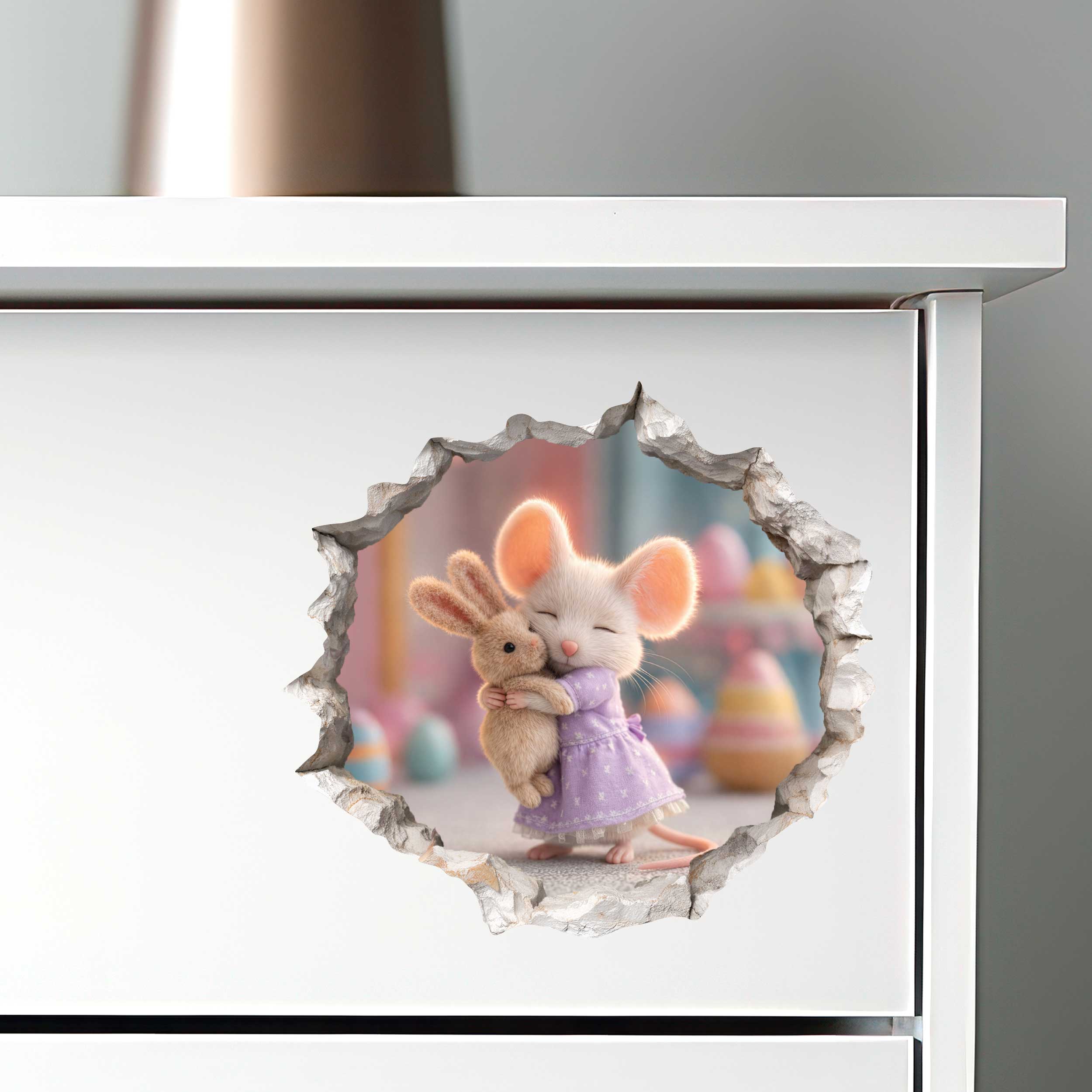 My Best Bunny Mouse Hole Decal