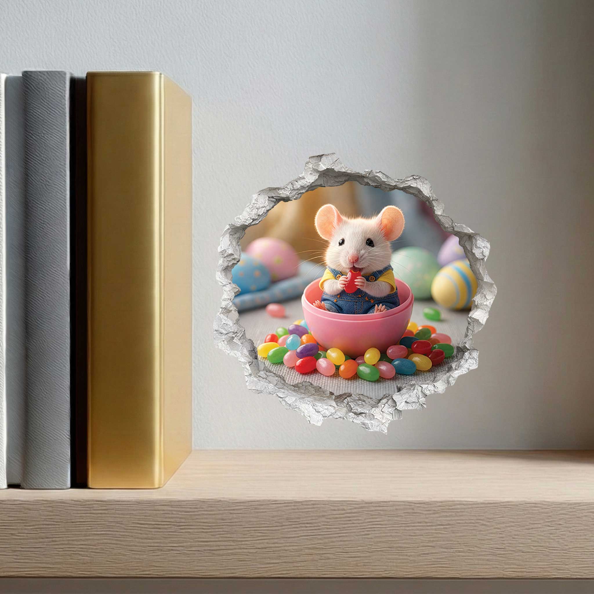 Easter Jelly Bean Mouse Hole Decal 