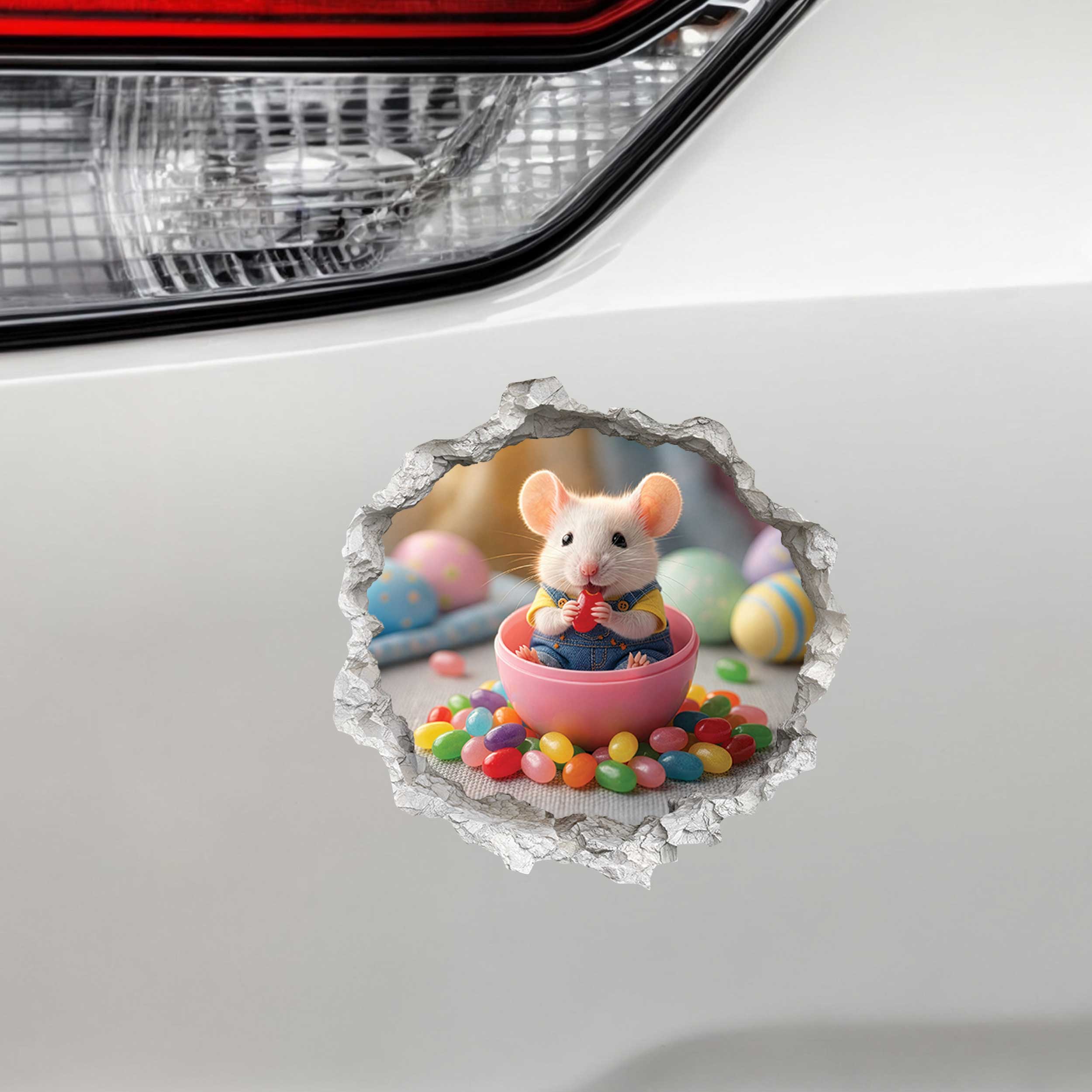 Easter Jelly Bean Mouse Hole Decal 