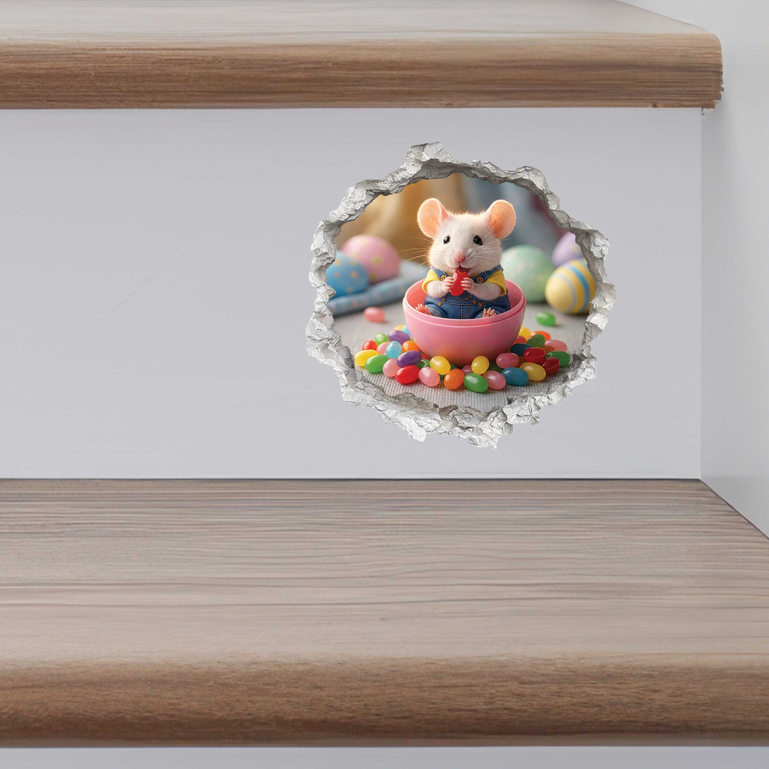 Easter Jelly Bean Mouse Hole Decal 