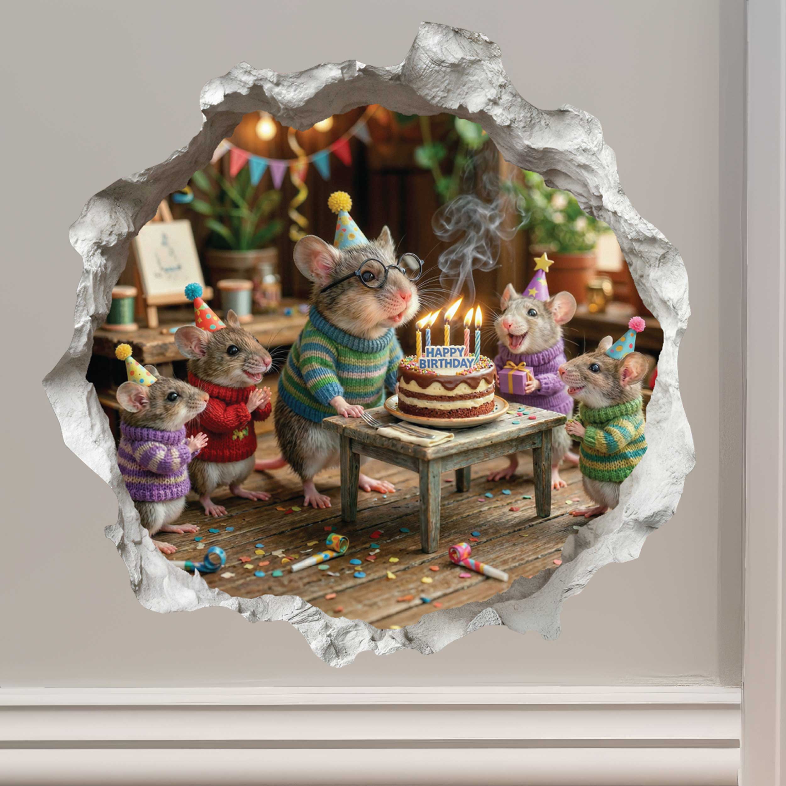 Make a Wish Mouse Hole Decal