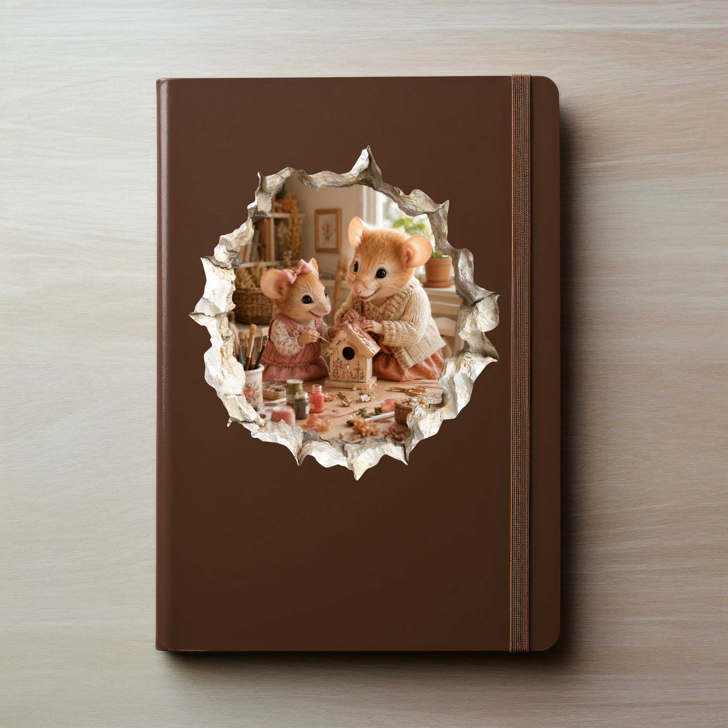 Granddaughter and Grandma Craft Day Mouse Hole Decal