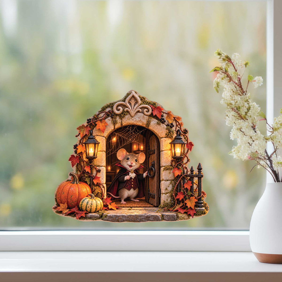 Halloween Vampire Dracula Mouse Hole Decal