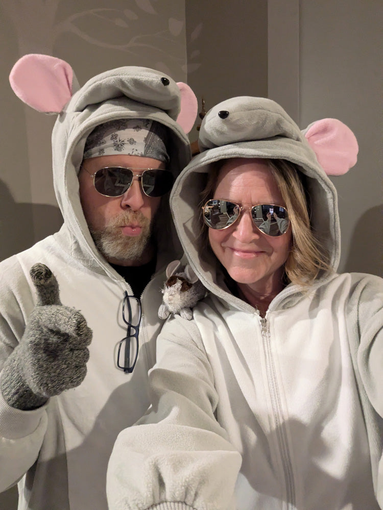 Benny and Stephanie Quill in the Wallington Mice studio