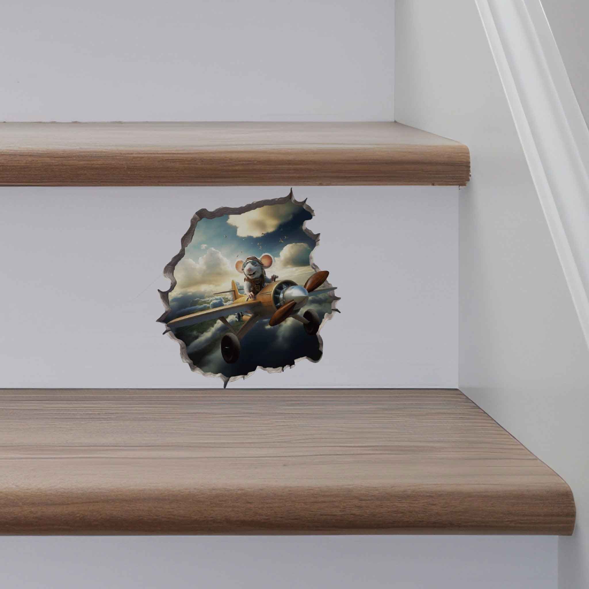 Airplane Mouse Hole Decal - My Wonderful Walls